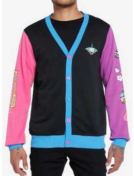 Killer Klowns From Outer Space Color-Block Cardigan, , hi-res