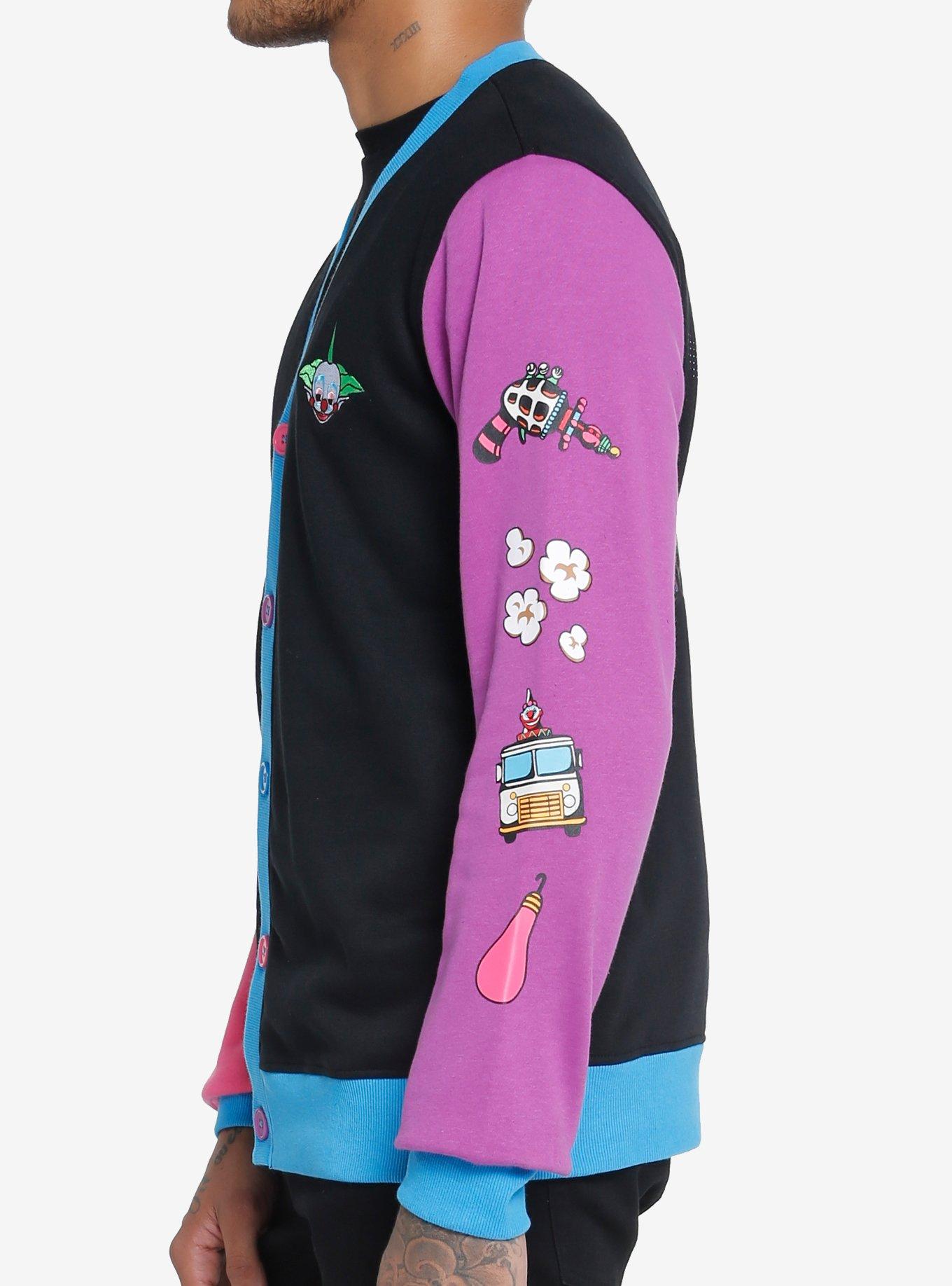 Killer Klowns From Outer Space Color-Block Cardigan, MULTI, alternate