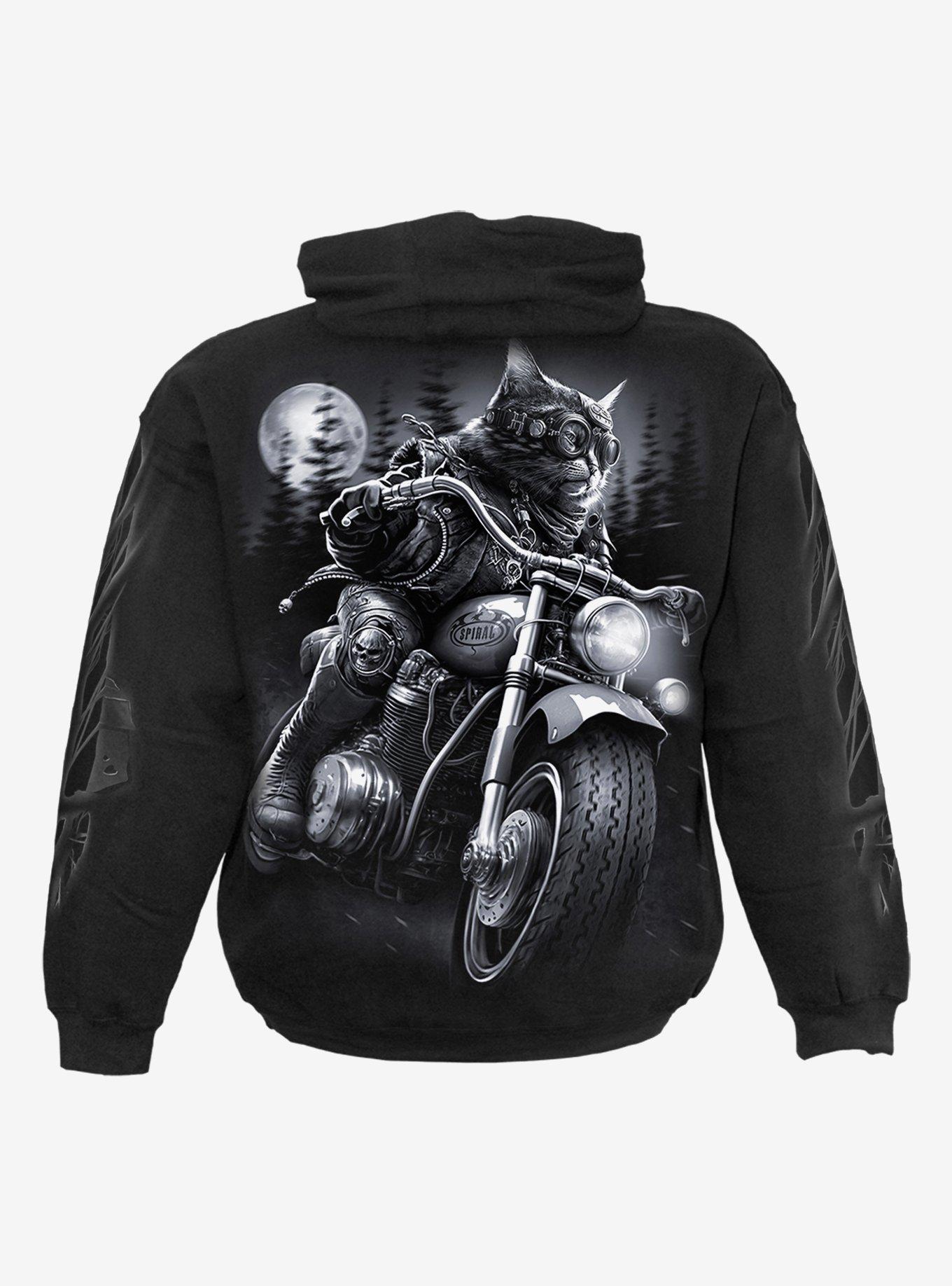 Spiral Nine Lives Hoodie Black, , hi-res