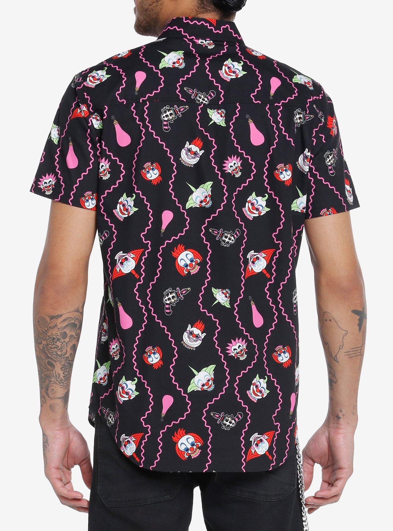 Killer Klowns From Outer Space Klowns Woven Button-Up, MULTI, alternate