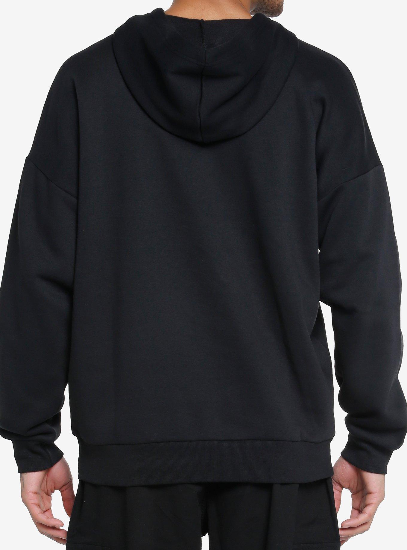 Social Collision® Death Moth Skull Oversized Hoodie, WHITE, alternate