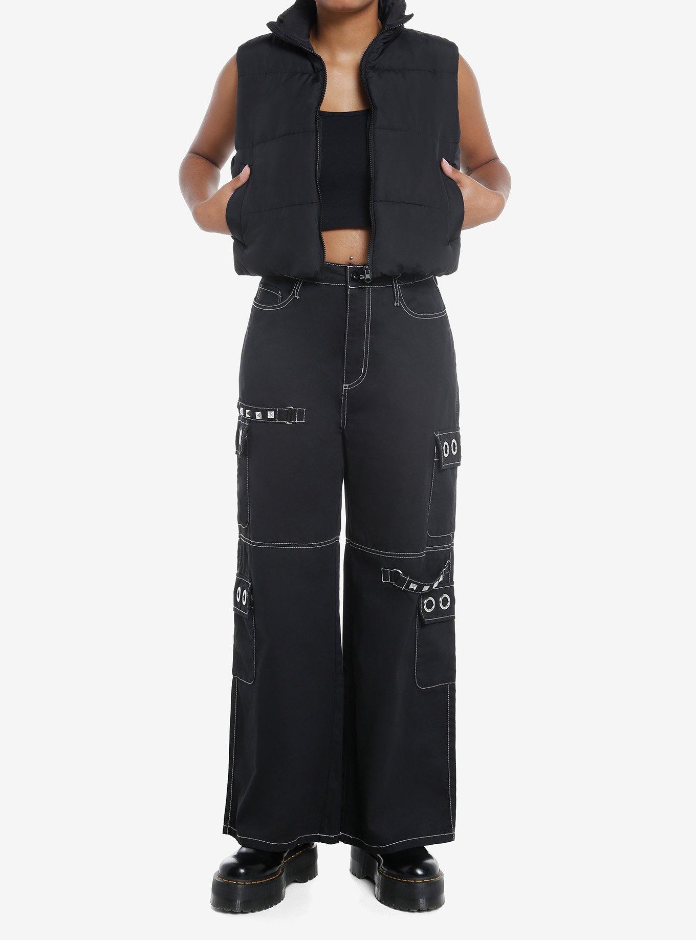 Black Puffer Vest, BLACK, alternate