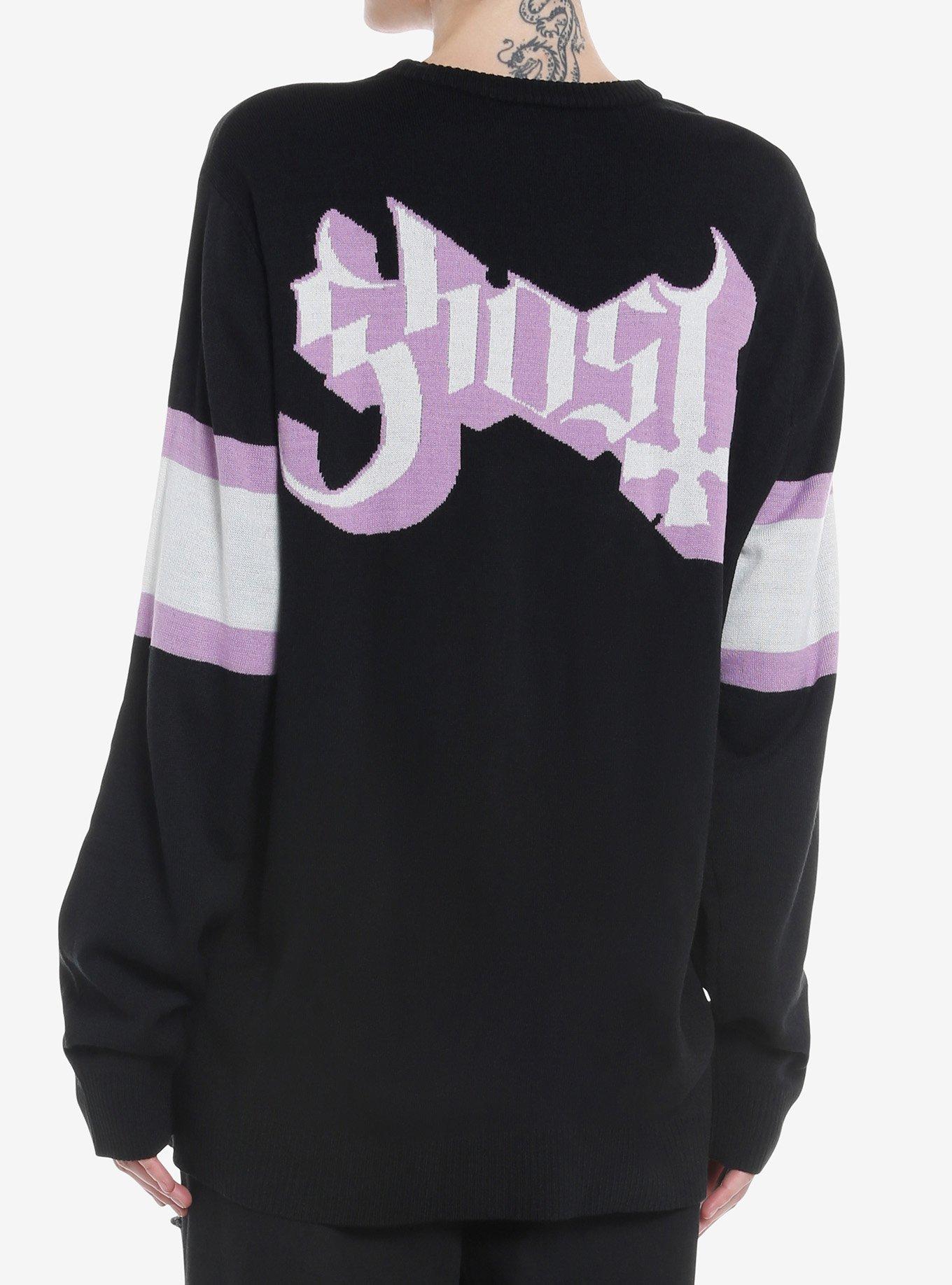 Ghost Papa Emeritus Intarsia Girls Sweater, BLACK, alternate