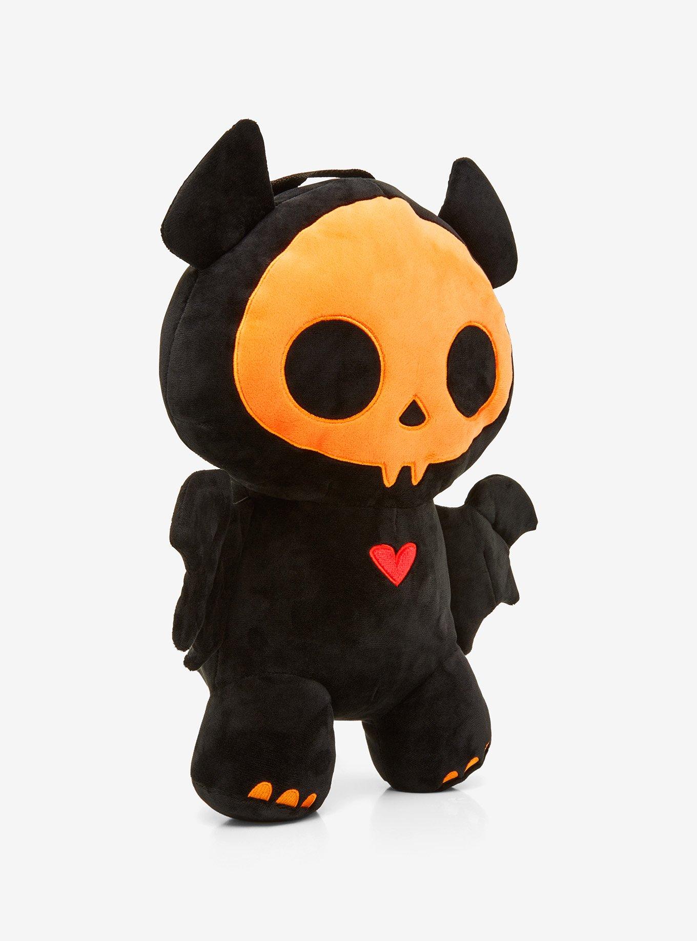 Skelanimals Orange & Black Diego Plush Backpack, , alternate