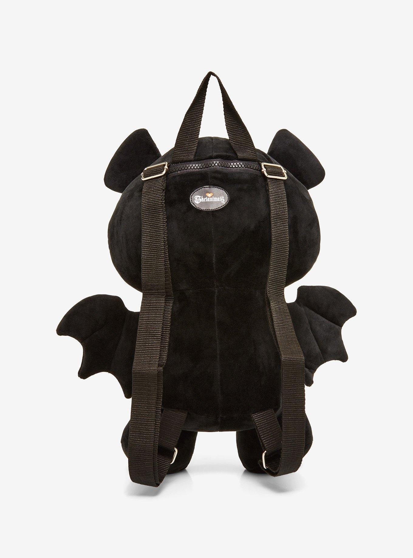 Skelanimals Orange & Black Diego Plush Backpack, , alternate