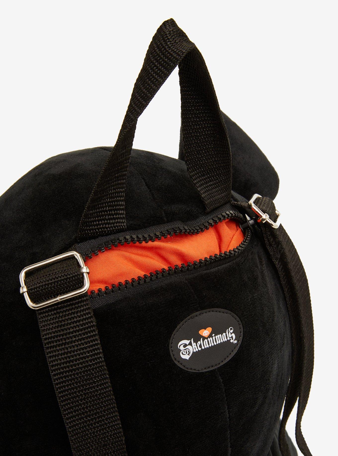 Skelanimals Orange & Black Diego Plush Backpack, , alternate