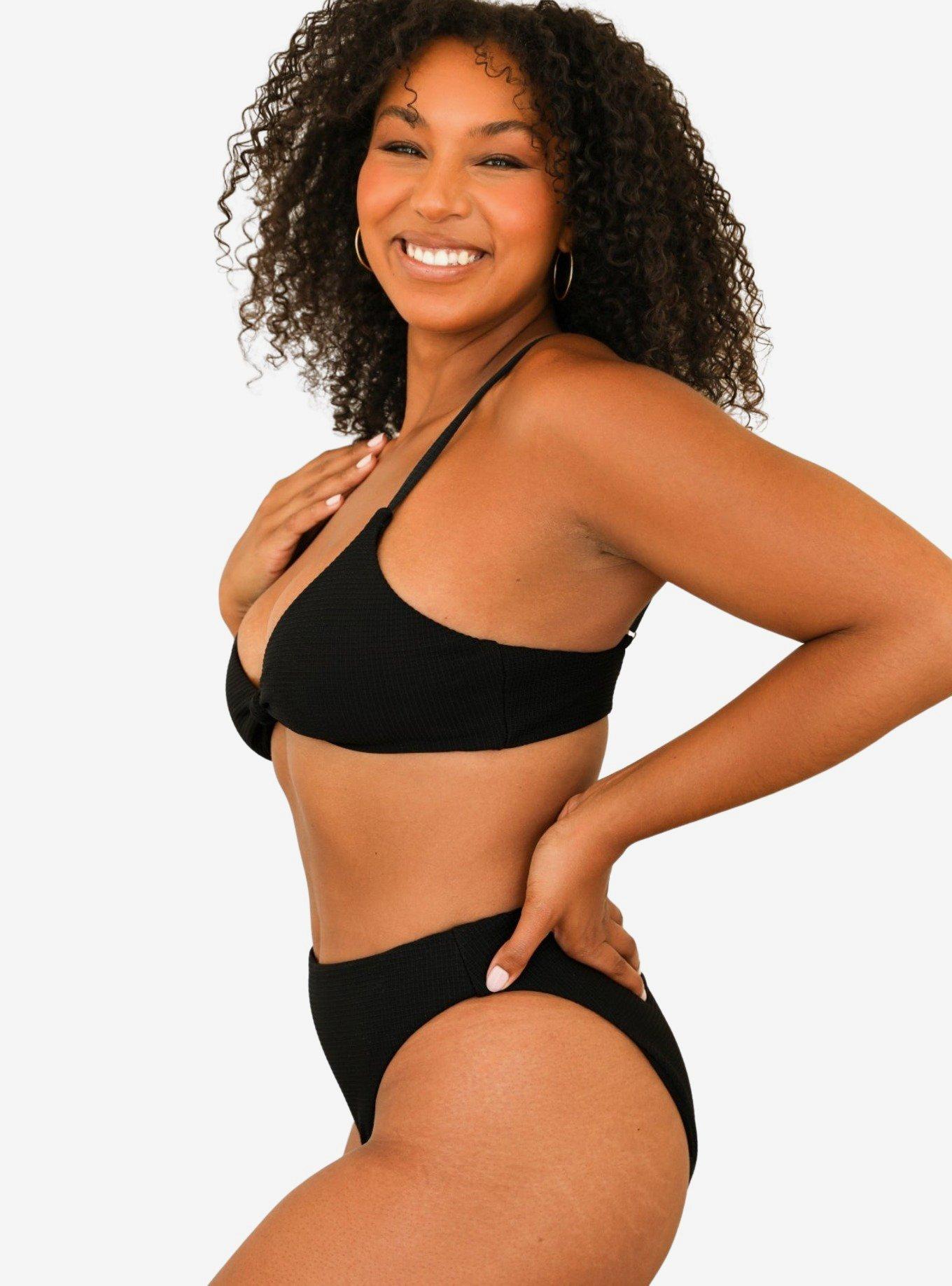 Dippin' Daisy's Seashore Waffle Swim Bottom, BLACK, alternate