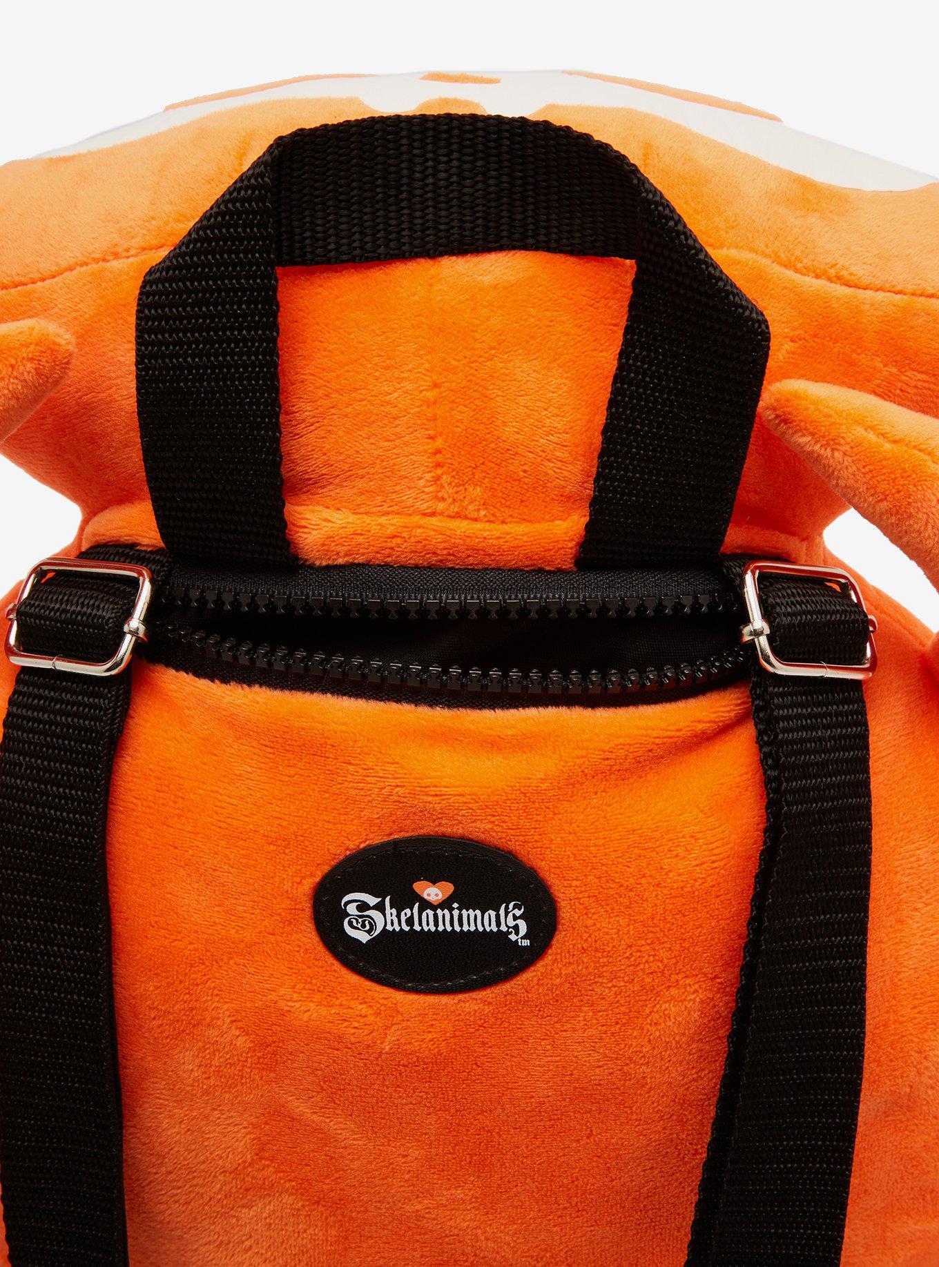 Skelanimals Orange Timmy Glow-In-The-Dark Plush Backpack, , alternate