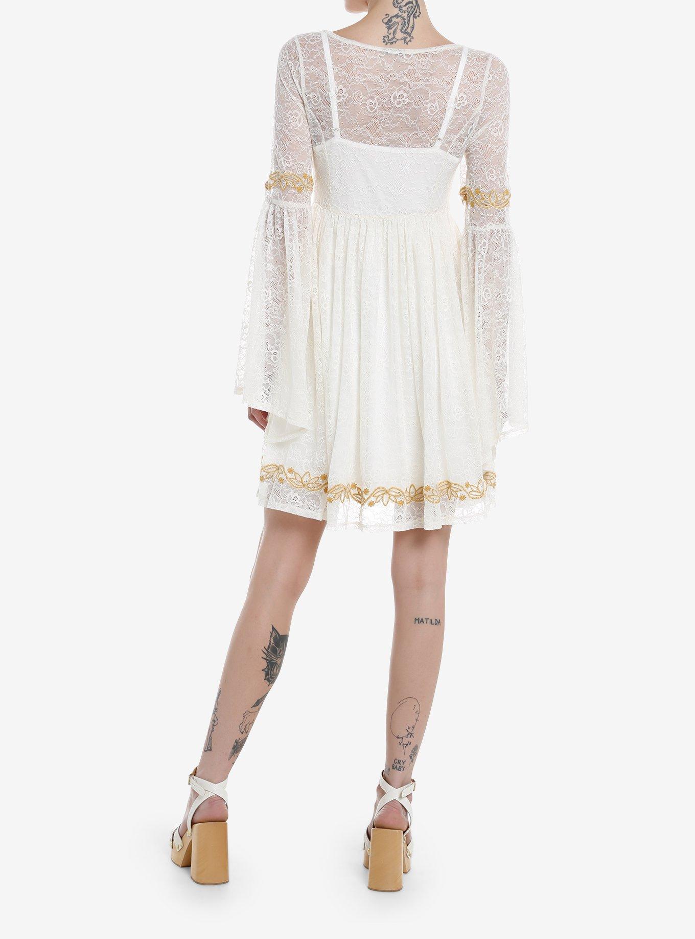 Her Universe The Lord Of The Rings Galadriel Bell Sleeve Dress Her Universe Exclusive, CREAM, alternate