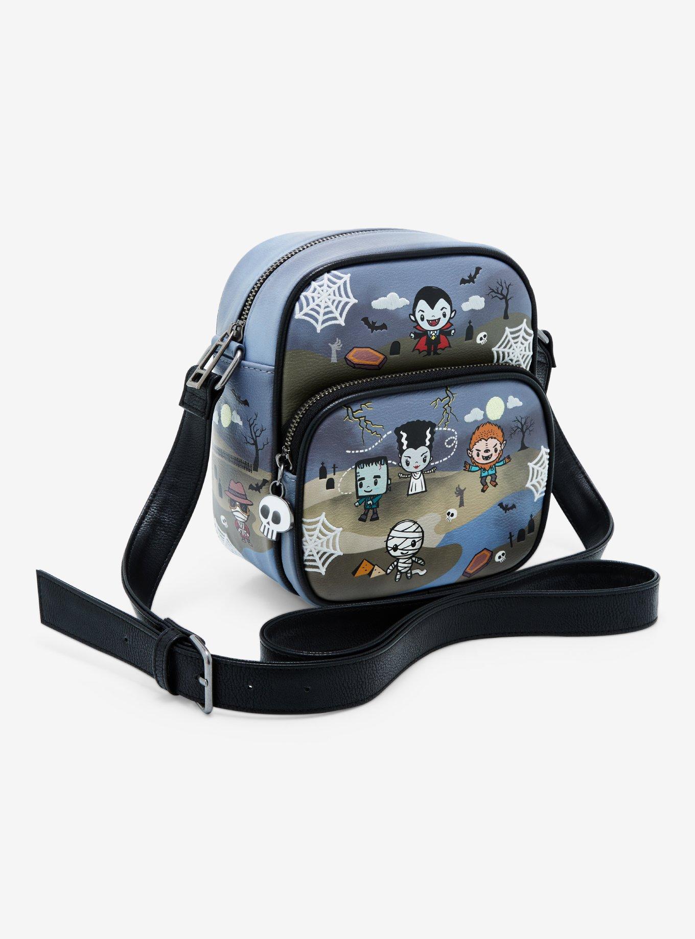 Universal Monsters Group Portrait Glow-in-the-Dark Crossbody Bag - BoxLunch Exclusive, , alternate