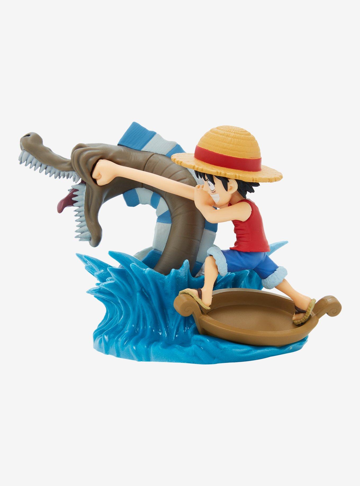 Banpresto One Piece World Collectible Figure Log Stories Monkey D. Luffy and Sea Monster Figure, , alternate