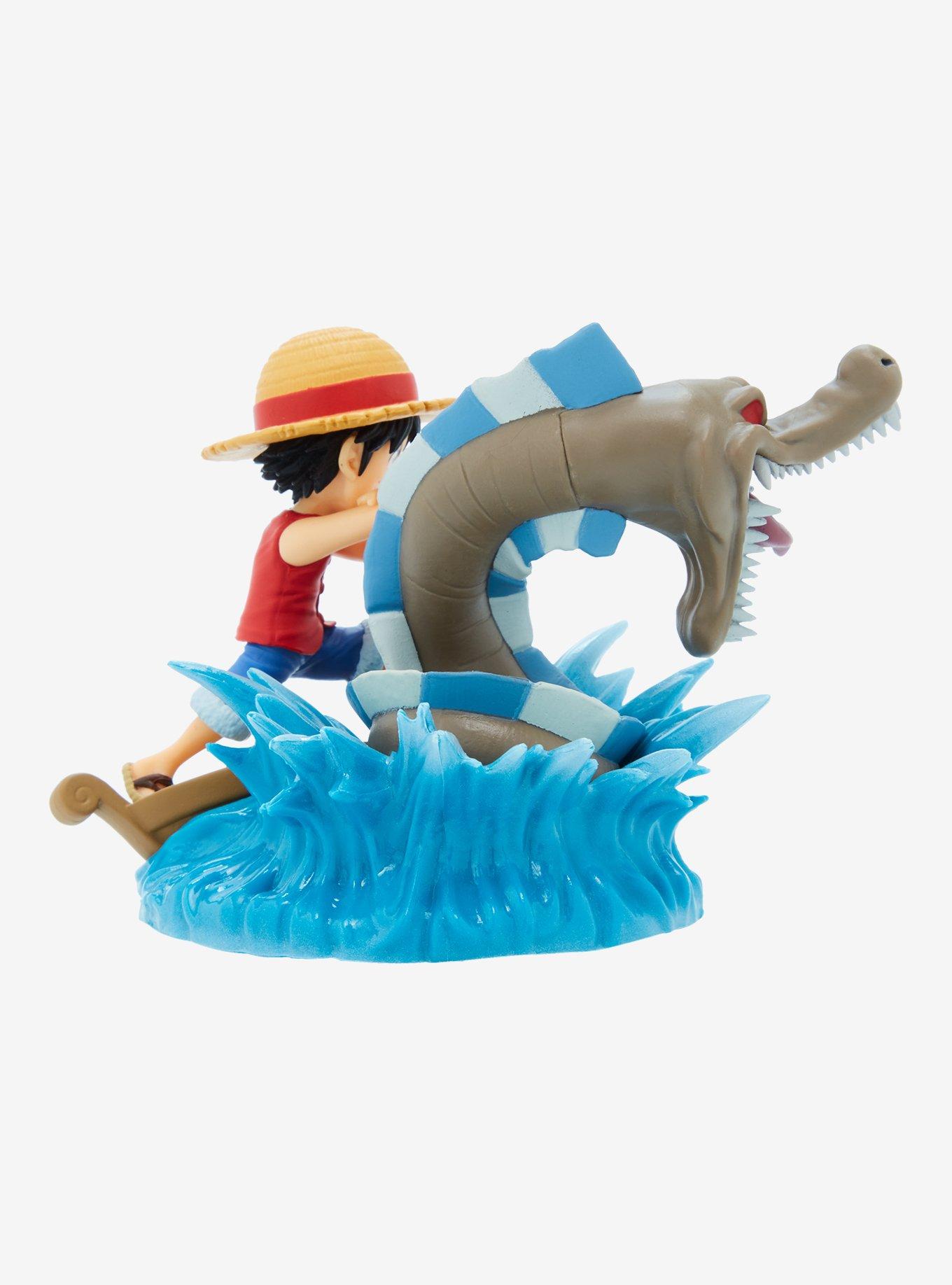 Banpresto One Piece World Collectible Figure Log Stories Monkey D. Luffy and Sea Monster Figure, , alternate