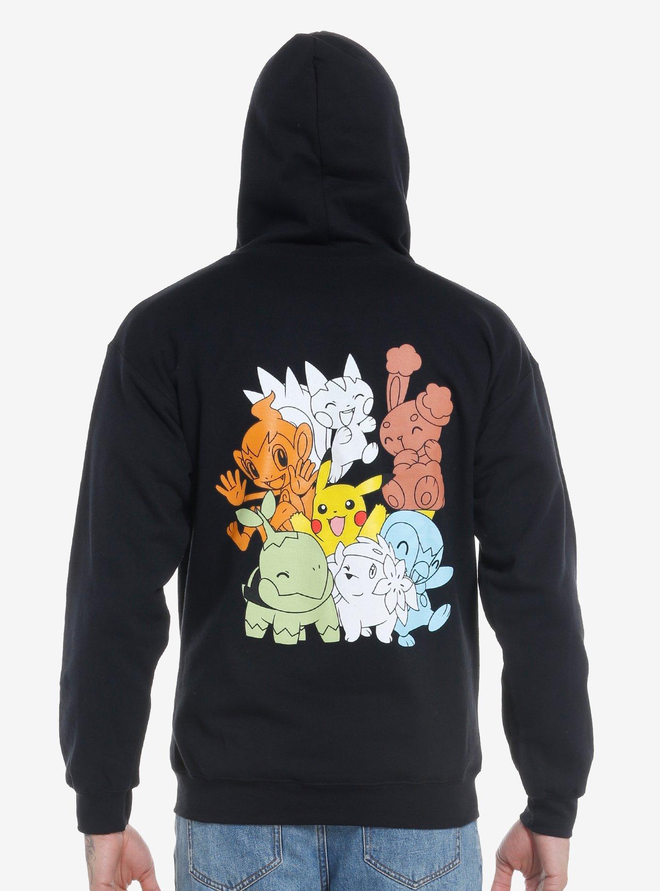 Pokemon Pikachu Group Hoodie, BLACK, alternate