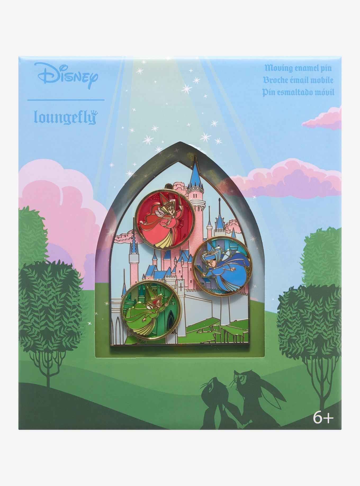 Loungefly Disney Sleeping Beauty Three Fairies Sliding 3 Inch Enamel Pin, , alternate