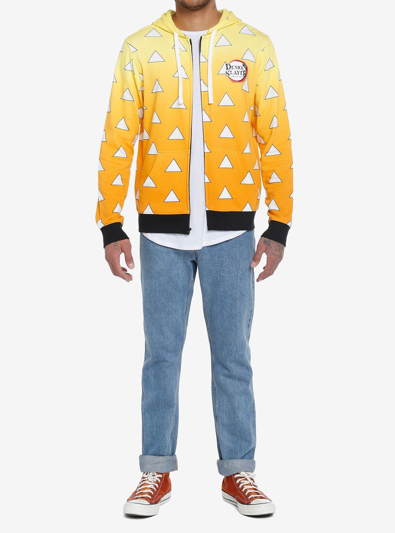 Demon Slayer: Kimetsu No Yaiba Zenitsu Haori Hoodie, MULTI, alternate