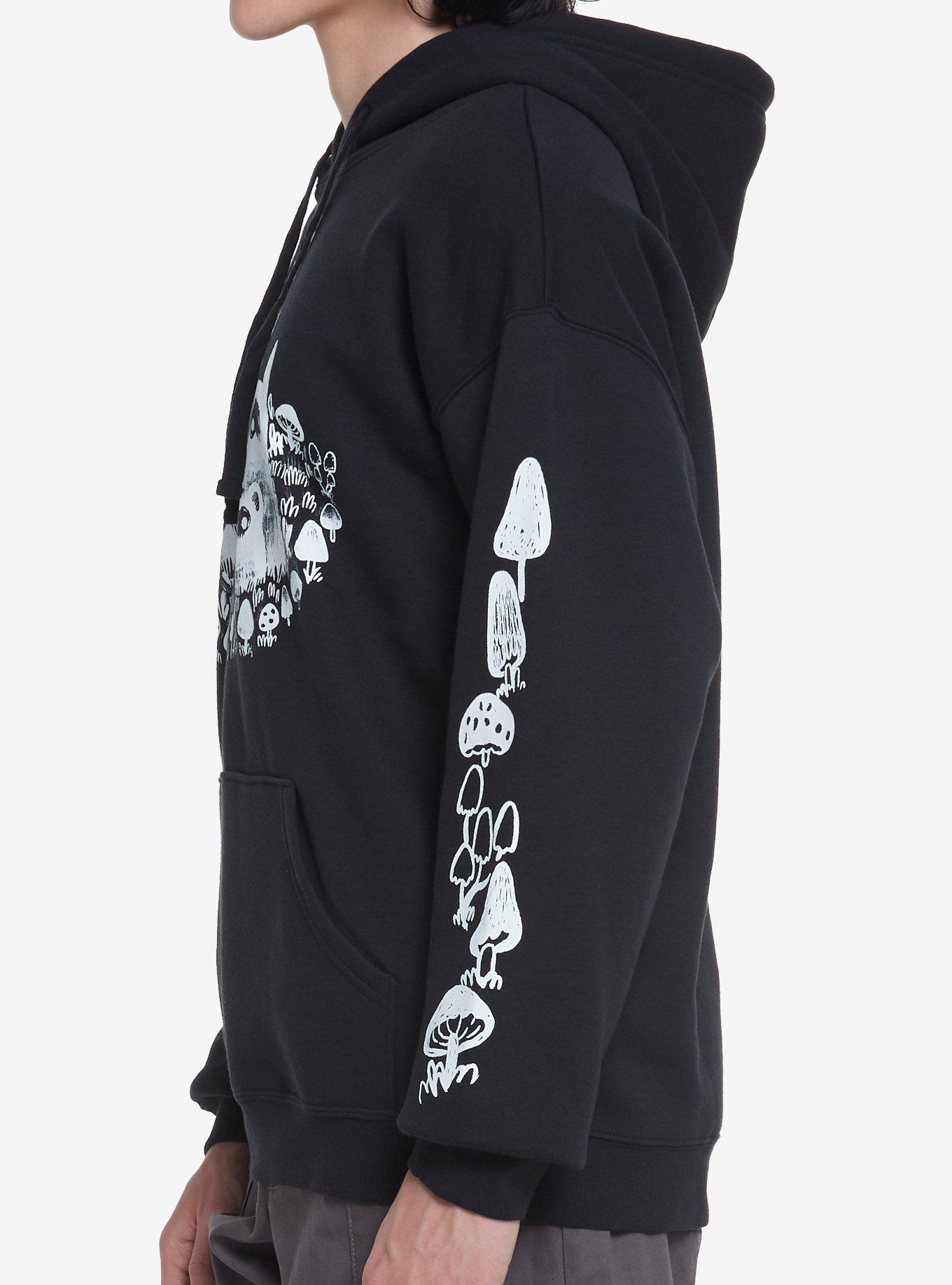 Forest Creatures & Mushrooms Hoodie By Guild Of Calamity, BLACK, alternate