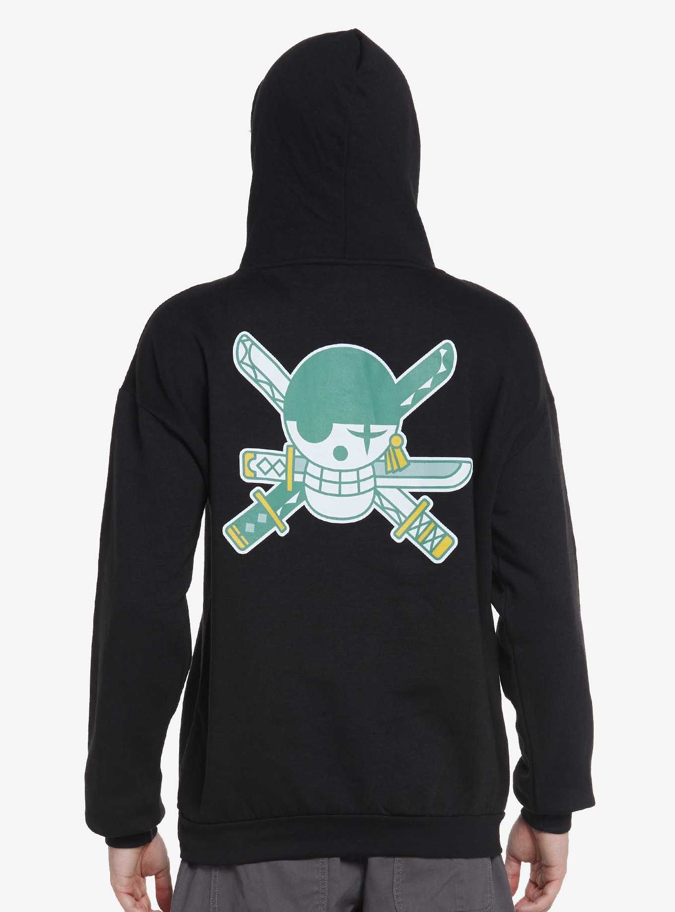 One Piece Zoro Jolly Roger Hoodie, , hi-res