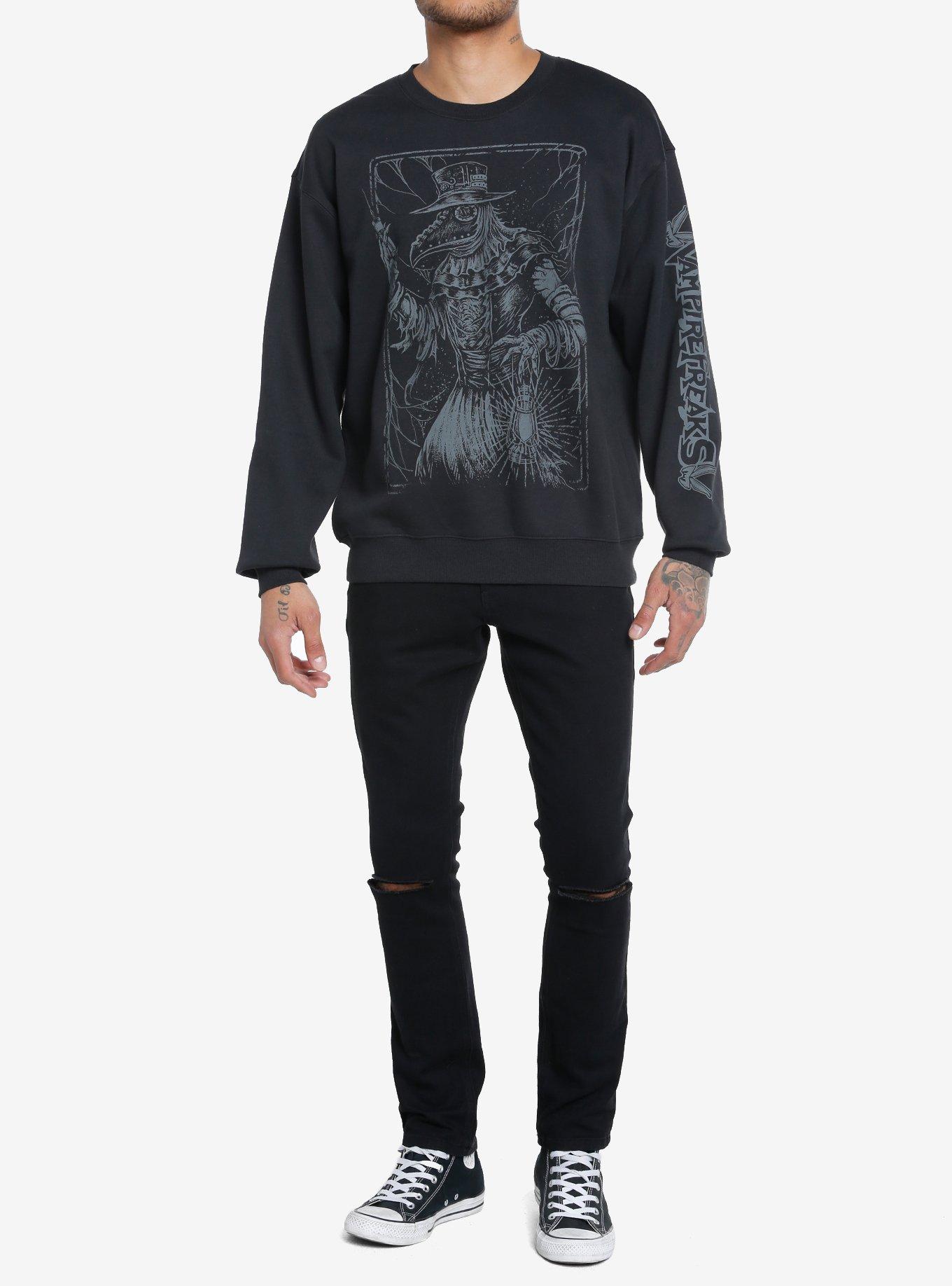 Vampire Freaks Plague Doctor Sweatshirt, BLACK, alternate