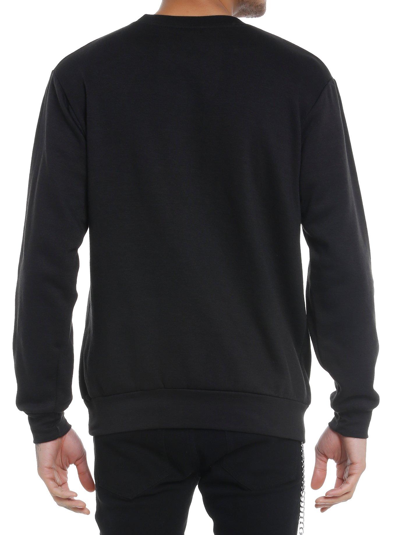 One Piece Straw Hat Crew Bubble Font Sweatshirt, BLACK, alternate
