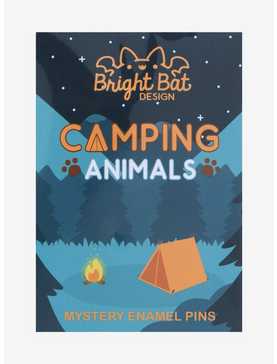 Kawaii Camping Animals Blind Box Enamel Pin By Bright Bat Design, , hi-res
