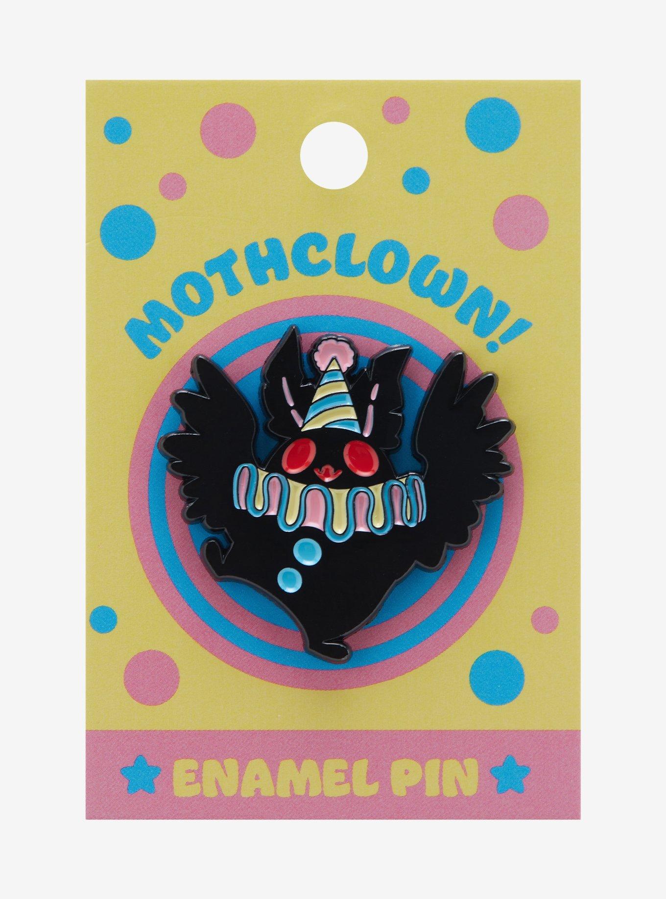 Mothman Clown Enamel Pin, , alternate