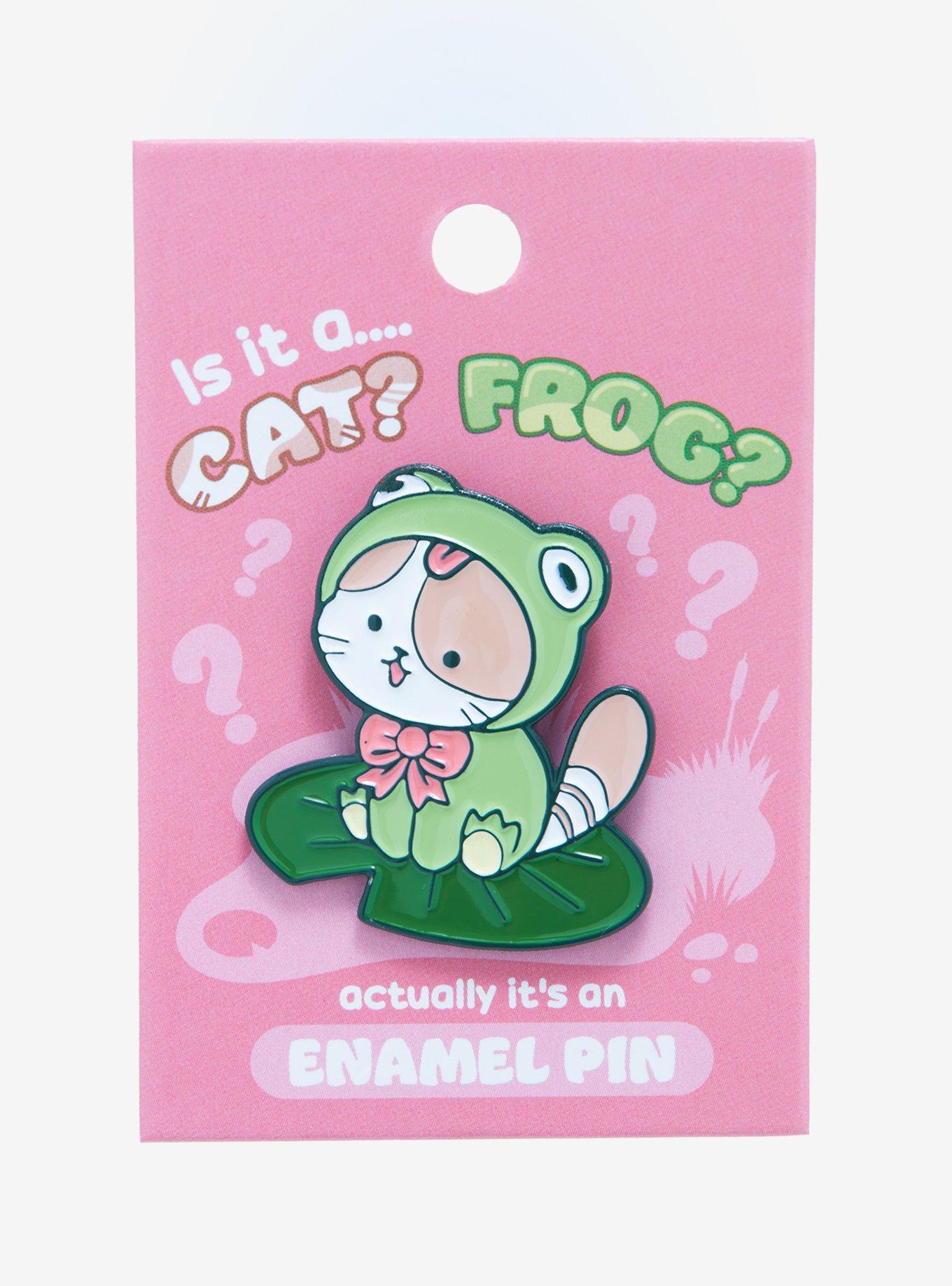 Cat Frog Costume Enamel Pin, , alternate