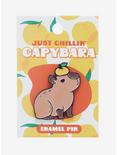 Capybara Orange Enamel Pin, , alternate