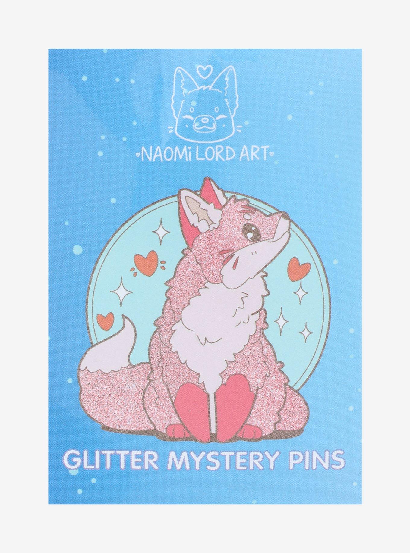Glitter Fox Blind Box Enamel Pin By Naomi Lord Art, , alternate