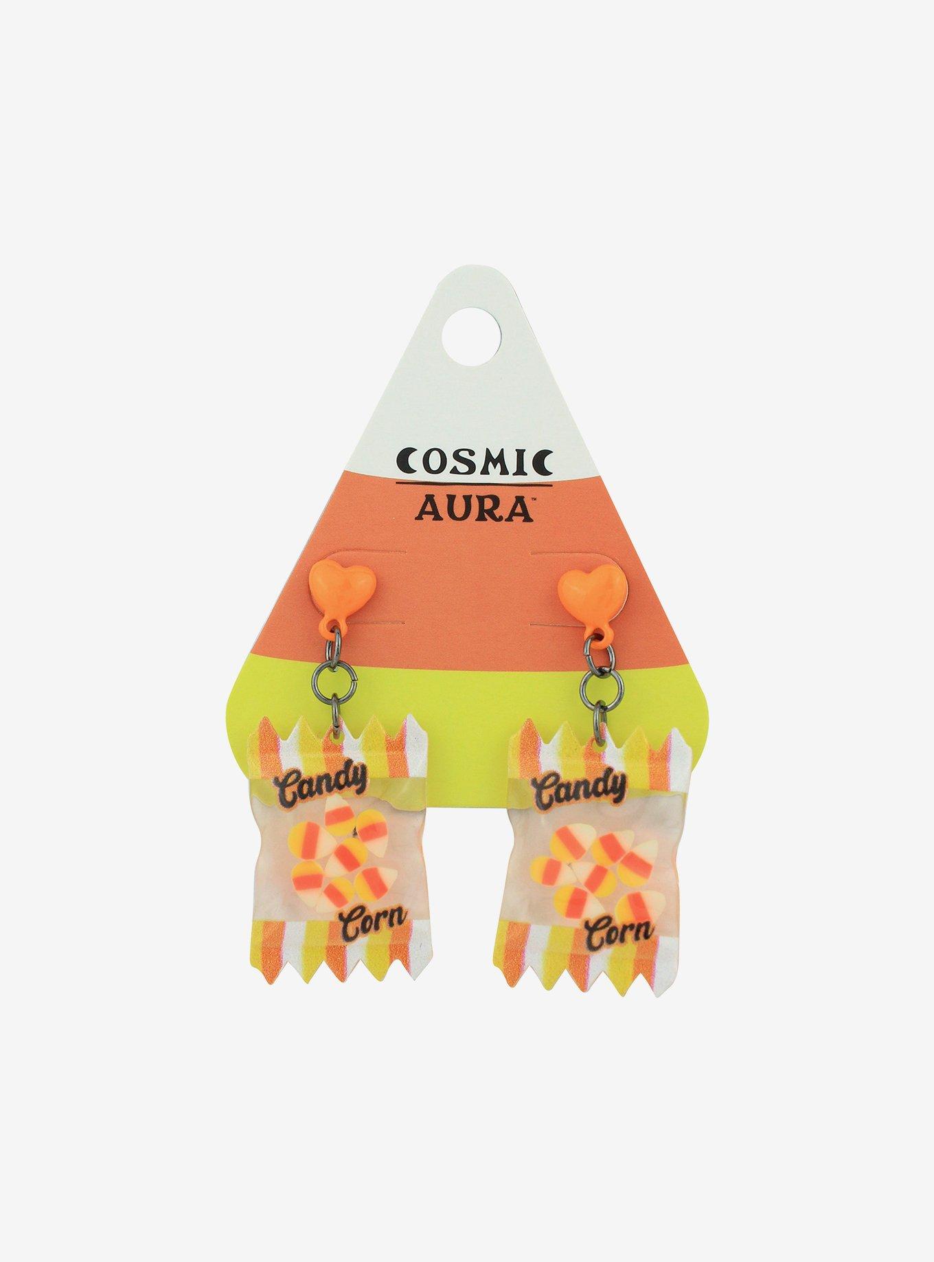 Cosmic Aura Candy Corn Bags Drop Earrings, , alternate