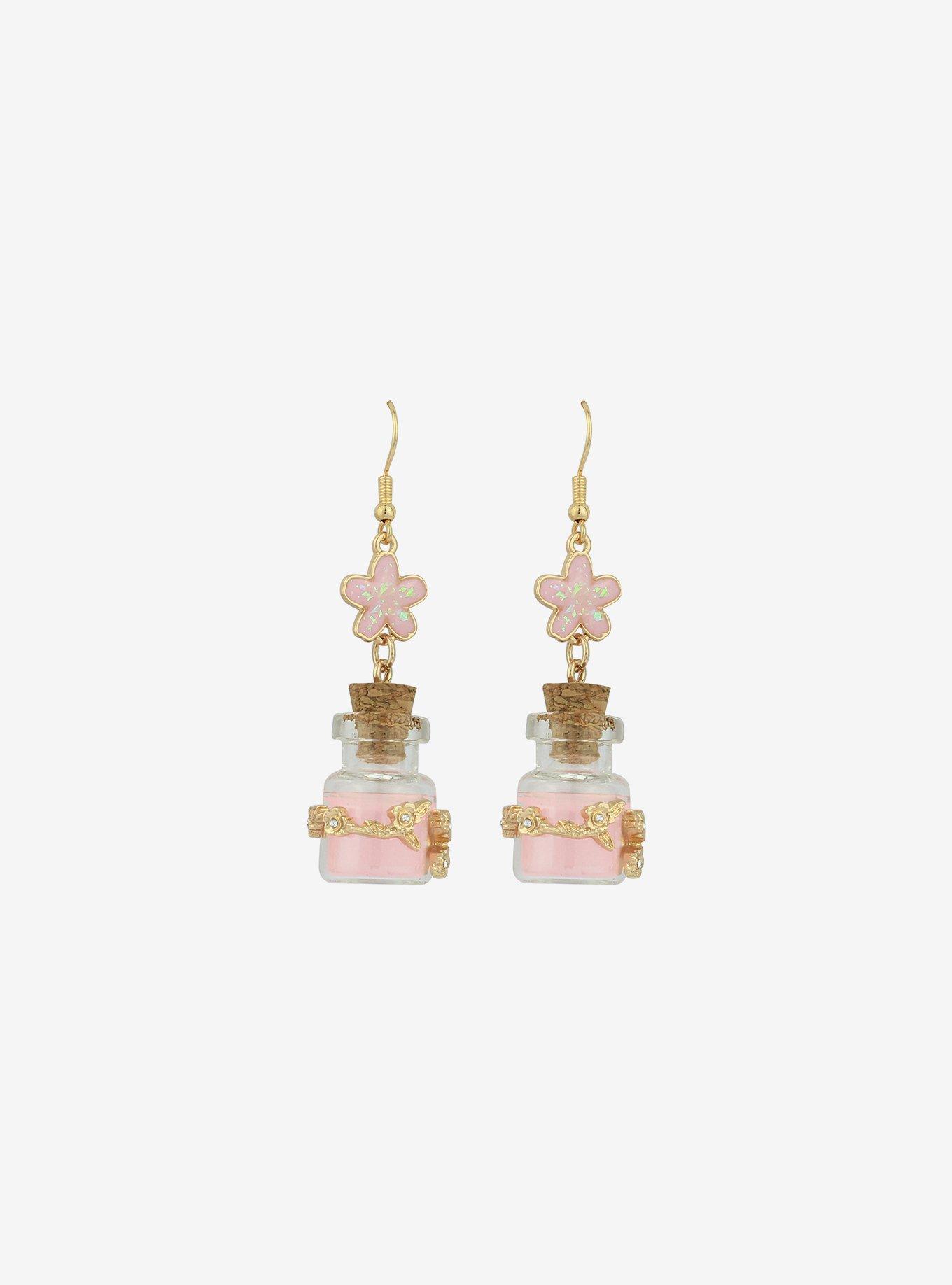 Sweet Society Sakura Flower Jar Drop Earrings, , alternate