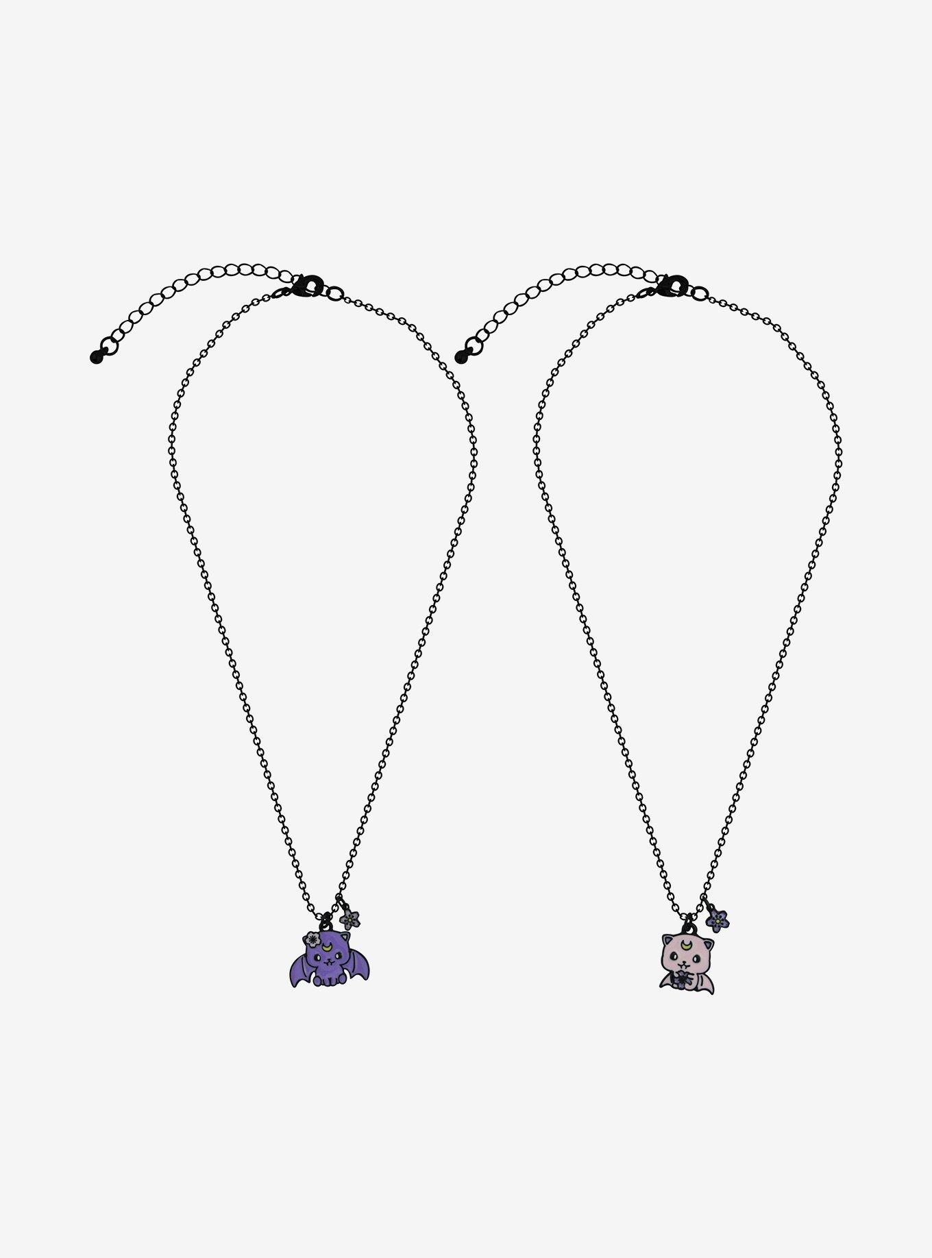 Cosmic Aura Pastel Bat Best Friend Necklace Set, , hi-res