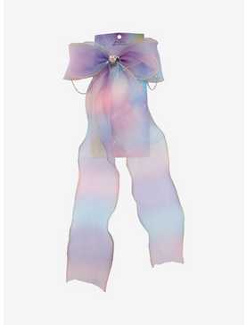 Sweet Society Pastel Ombre Mesh Heart Hair Bow, , hi-res