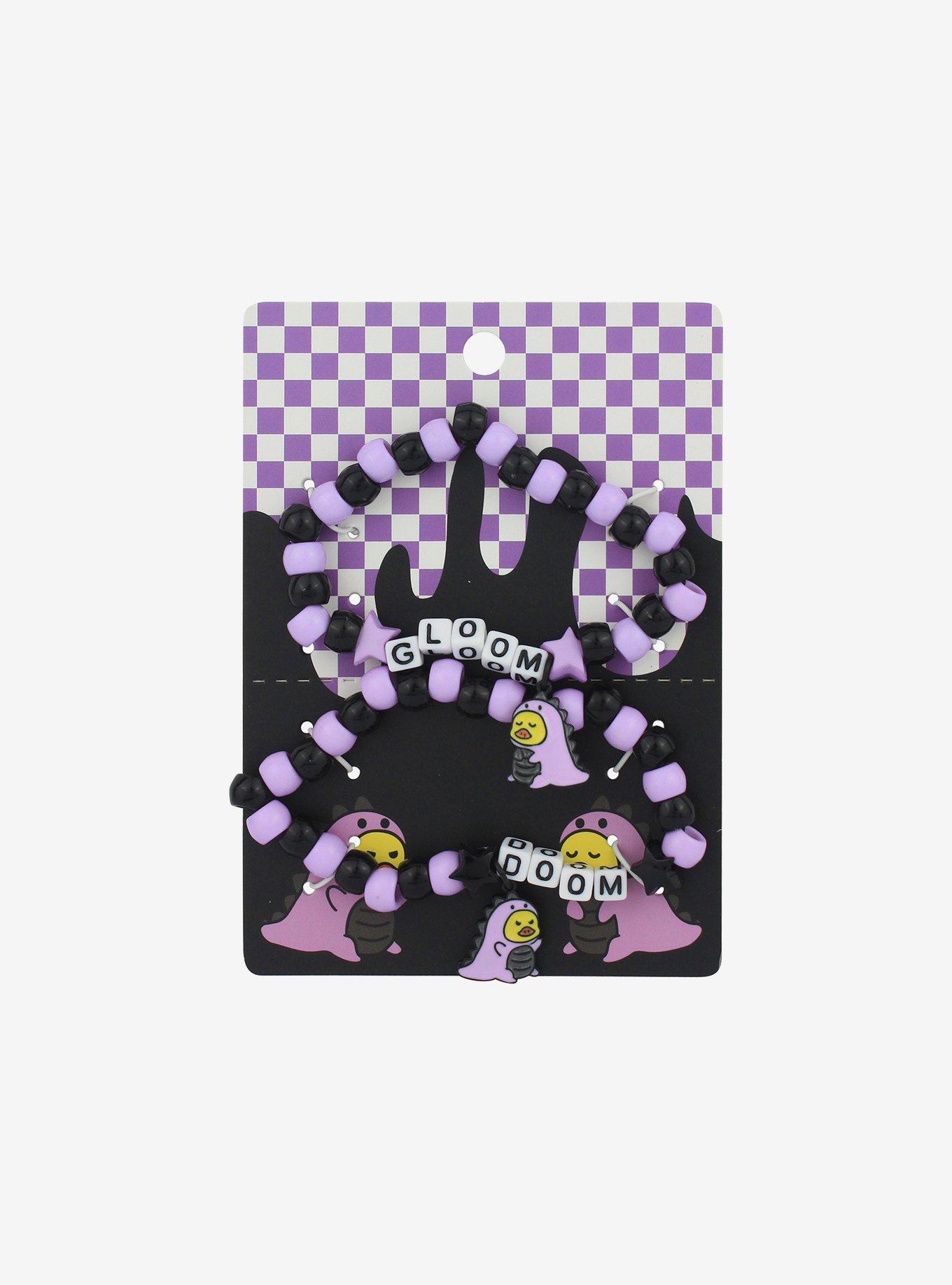 Dino Duck Doom & Gloom Best Friend Beaded Bracelet Set, , alternate