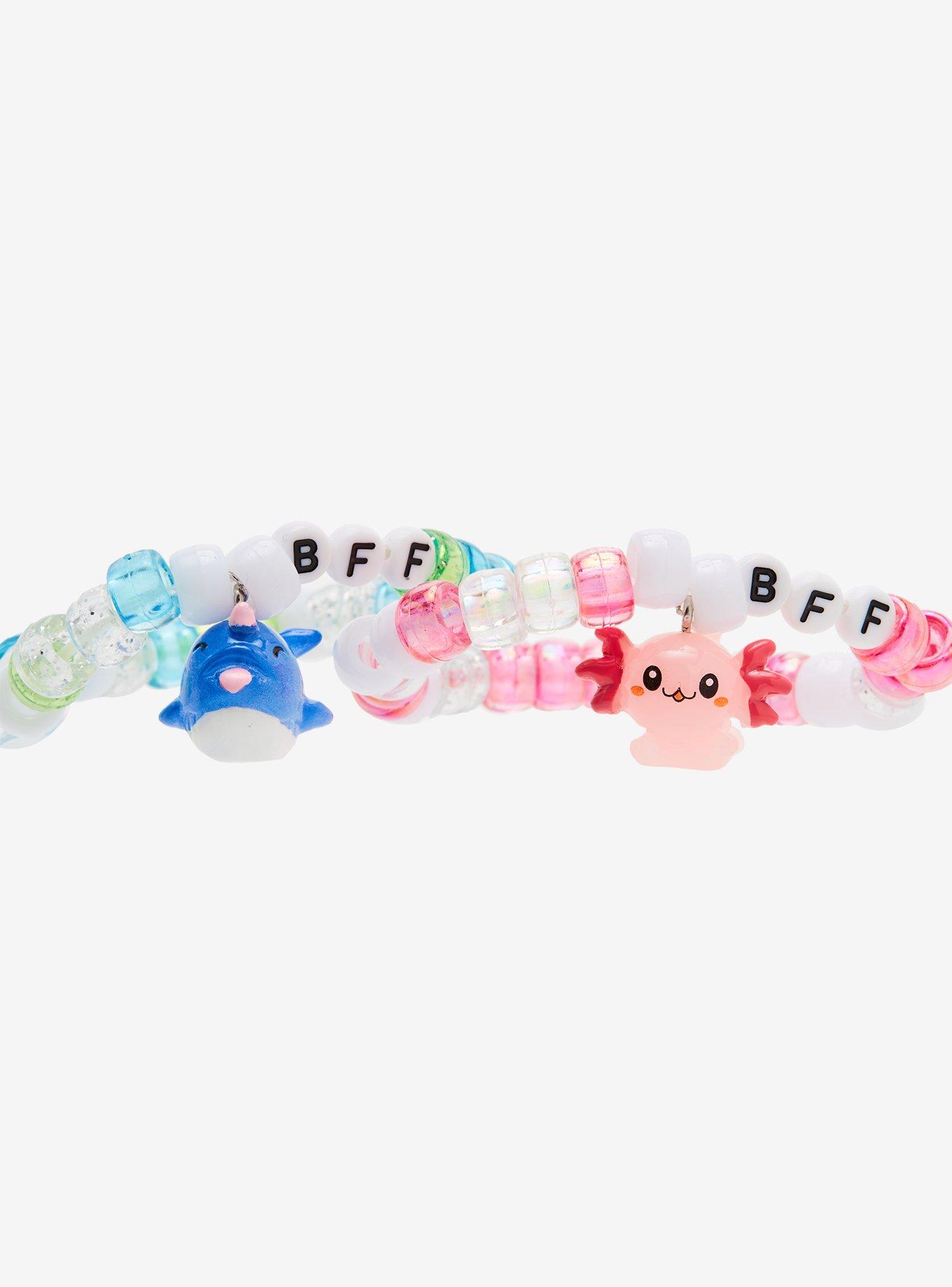 Axolotl Narwhal Best Friend Beaded Bracelet Set, , alternate