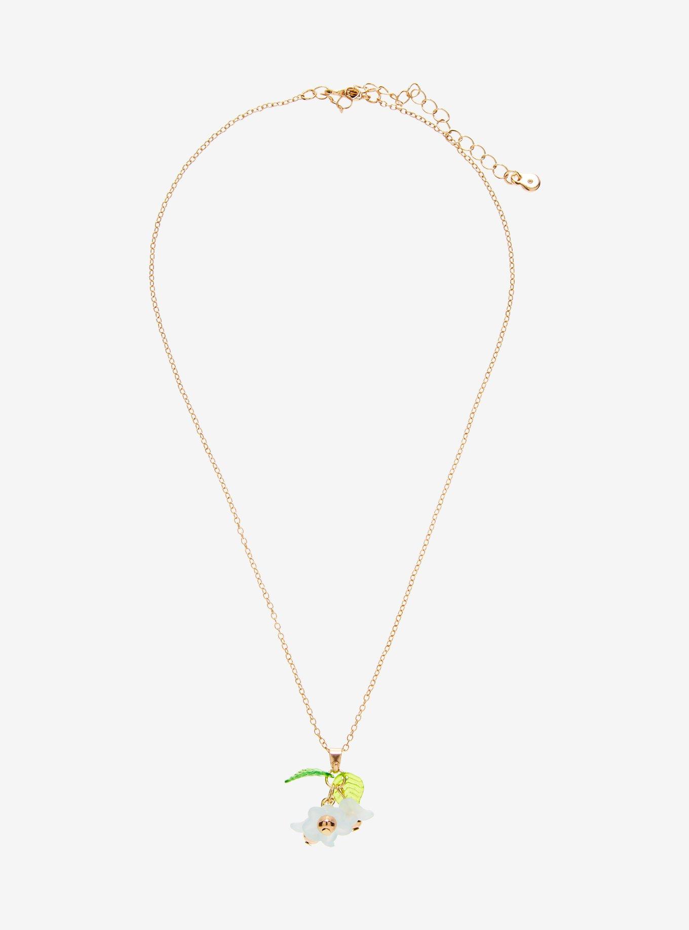 Thorn & Fable Flower Droplet Necklace, , alternate