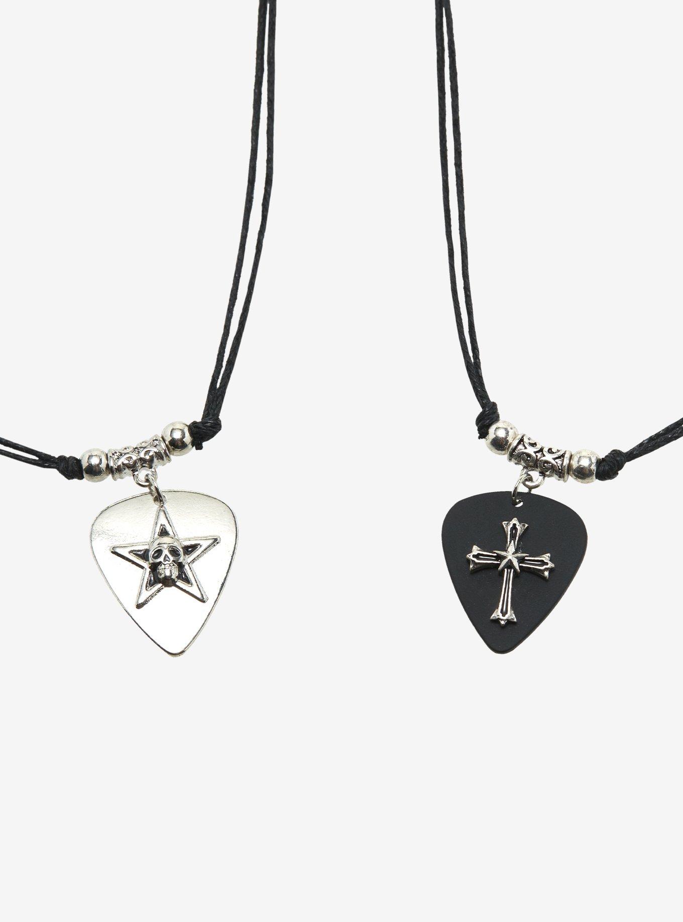 Social Collision® Guitar Pick Best Friend Necklace Set, , alternate