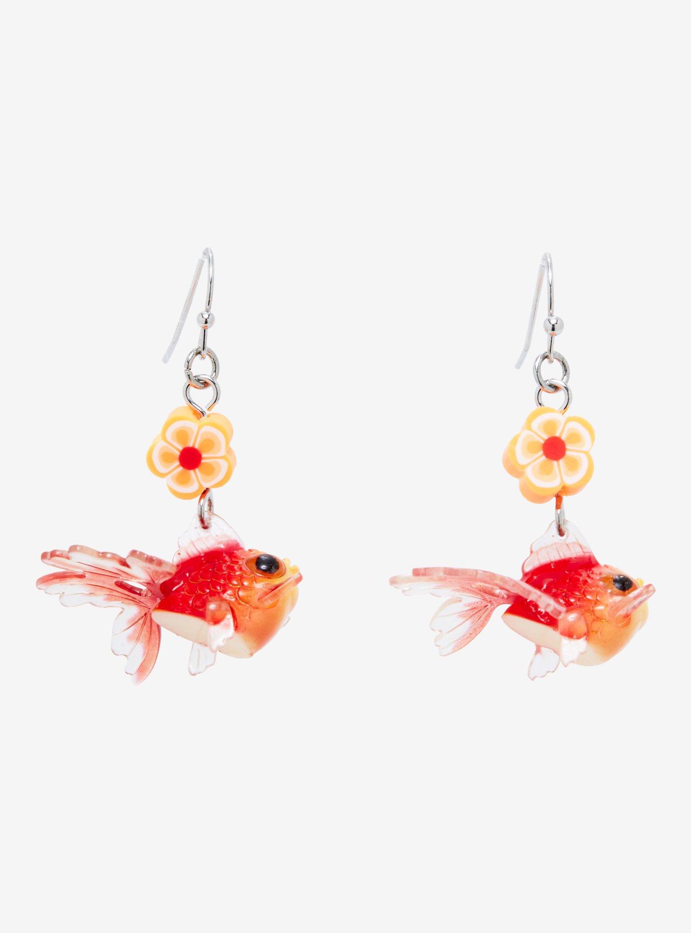 Sweet Society Goldfish Earrings, , alternate