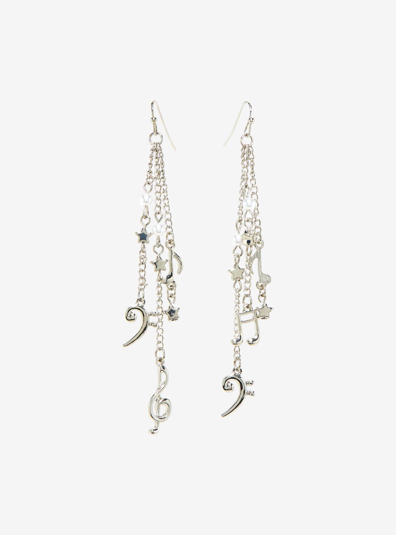 Sweet Society Musical Note Drop Earrings, , alternate