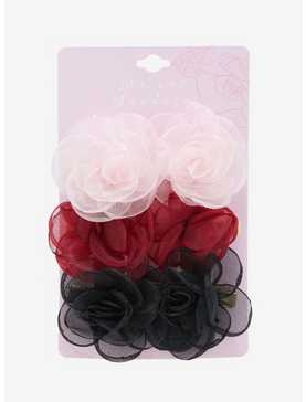 Sweet Society Mesh Roses Mini Hair Clip Set, , hi-res
