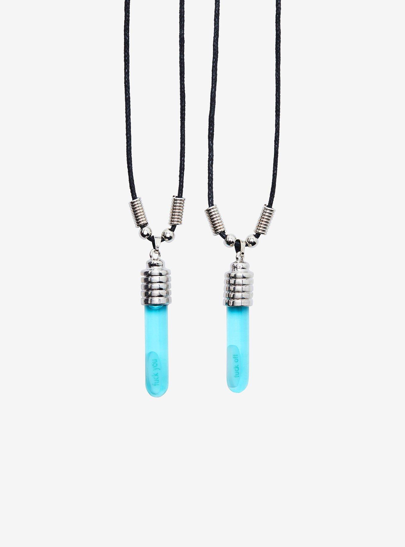 Liquid F You & F Off Vials Best Friend Cord Necklace Set, , alternate
