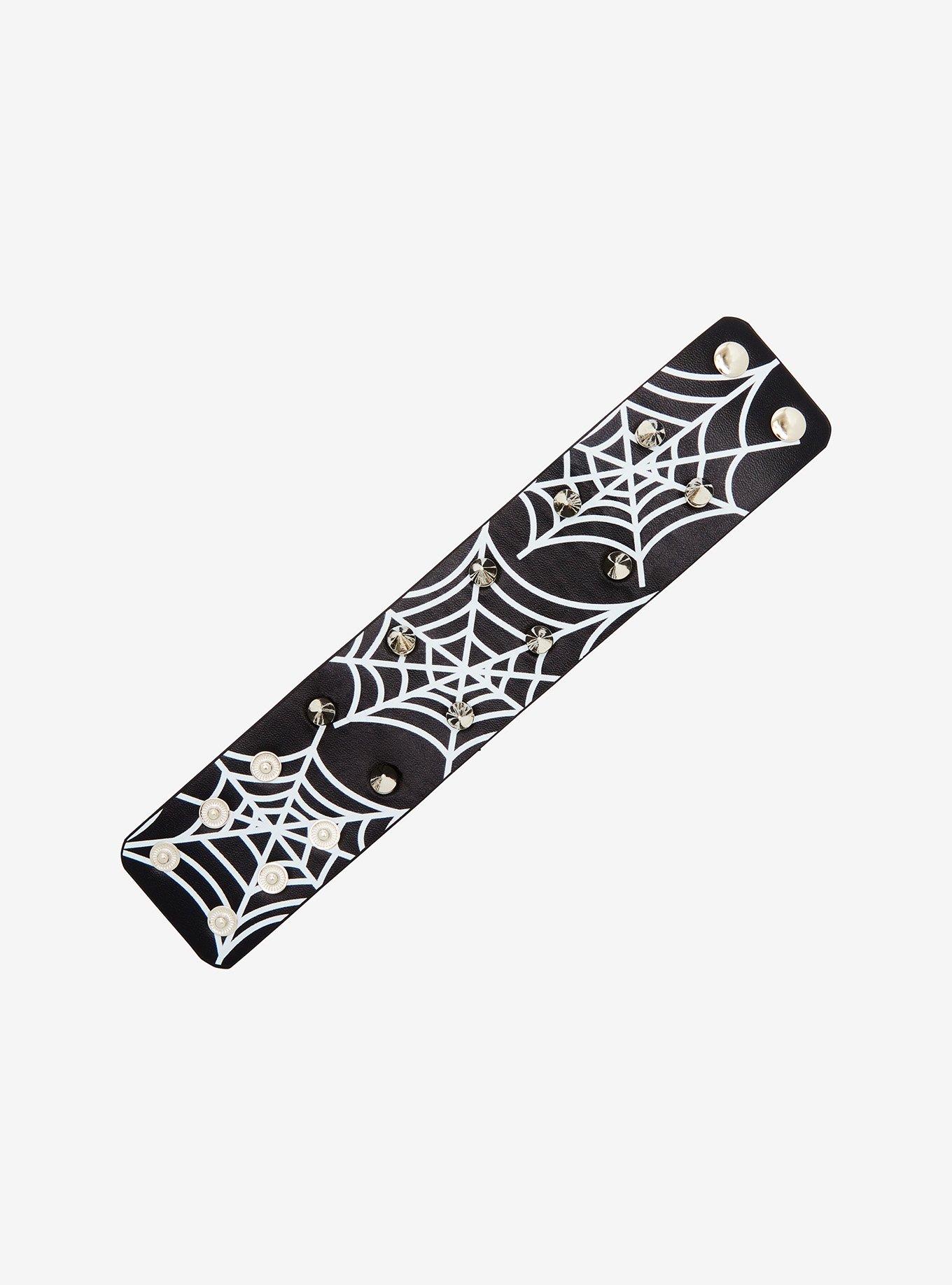 Spiderweb Spike Cuff Bracelet, , alternate