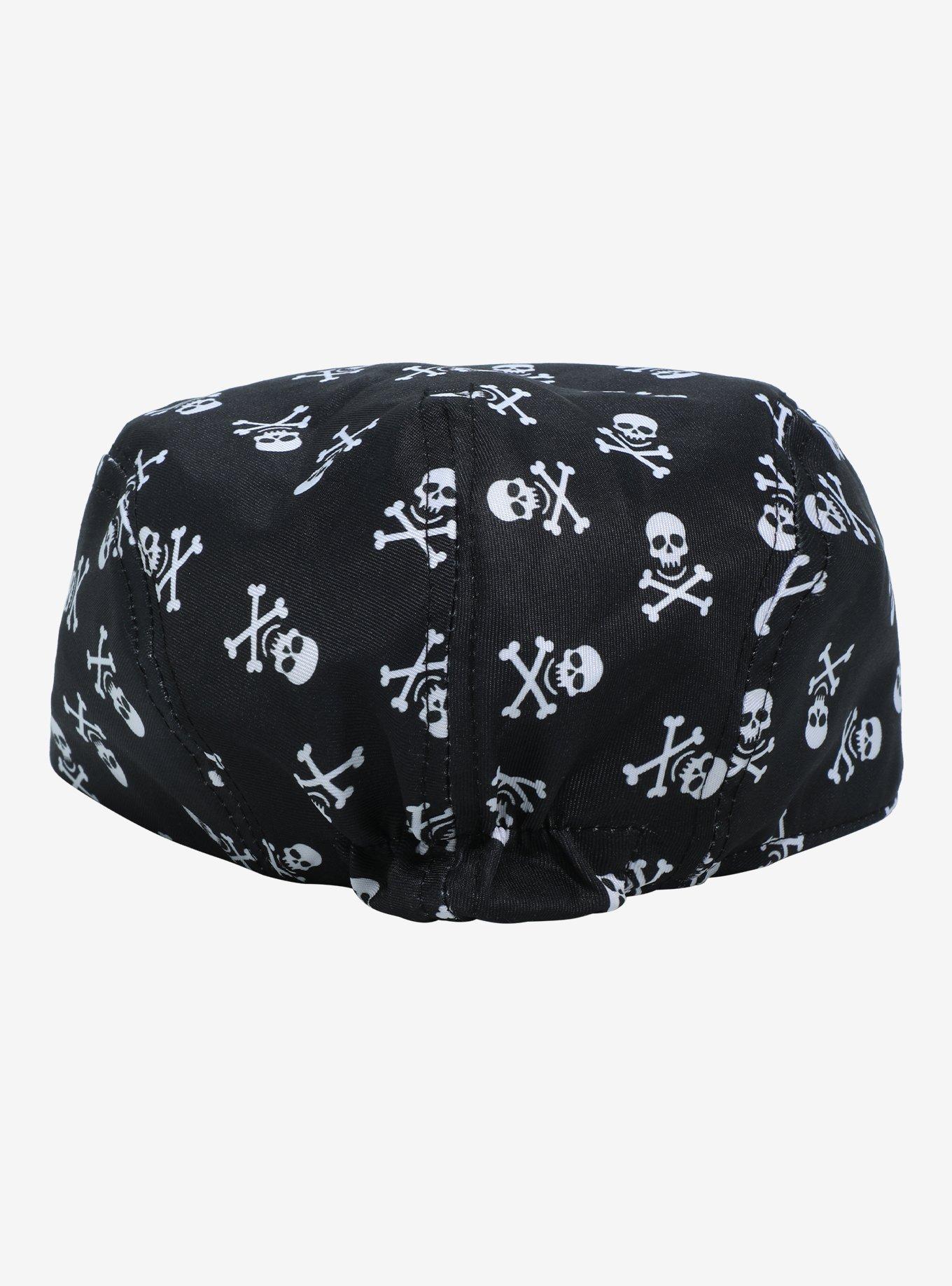 Skull & Crossbones Newsboy Cap, , alternate