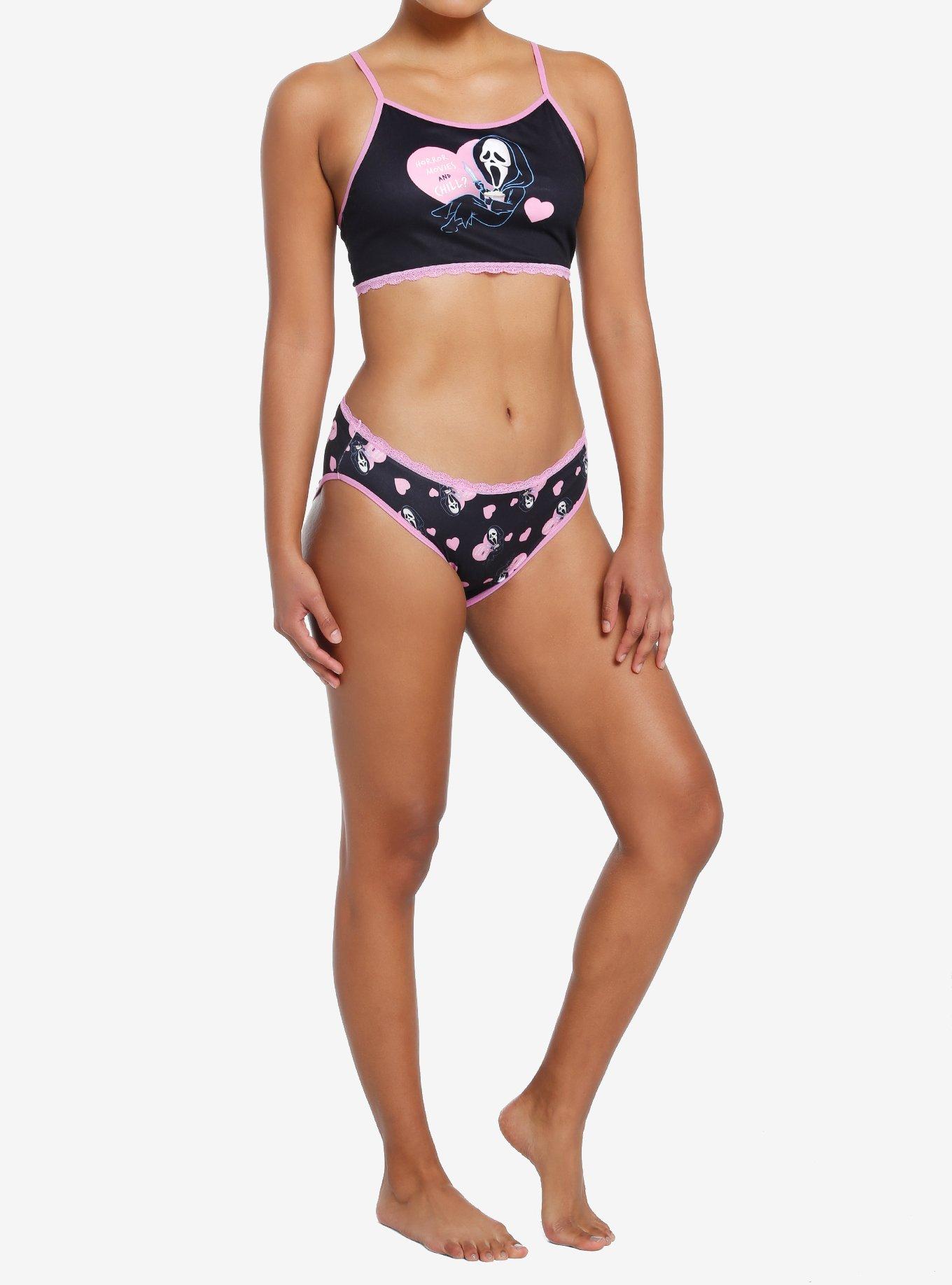 Scream Ghost Face Horror Movies & Chill Bralette, MULTI, alternate