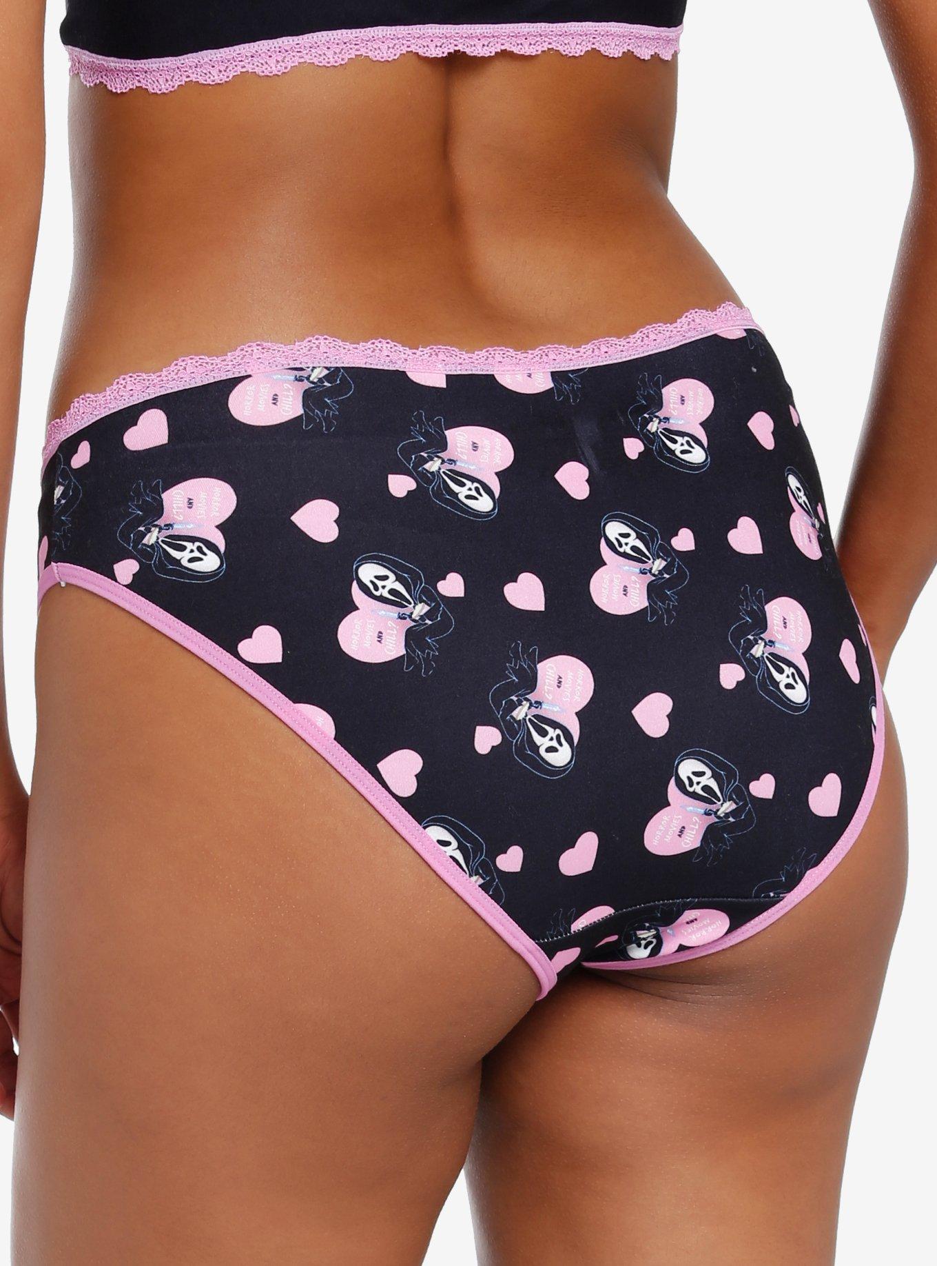 Scream Ghost Face Hearts Panty, MULTI, alternate