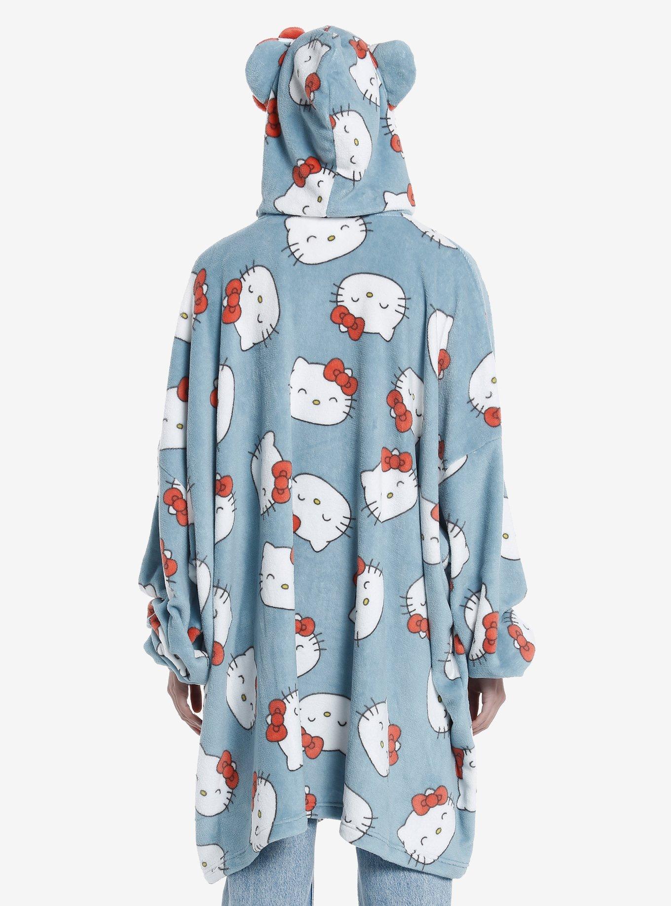 Hello Kitty Fuzzy Girls Oversized Hoodie, , alternate