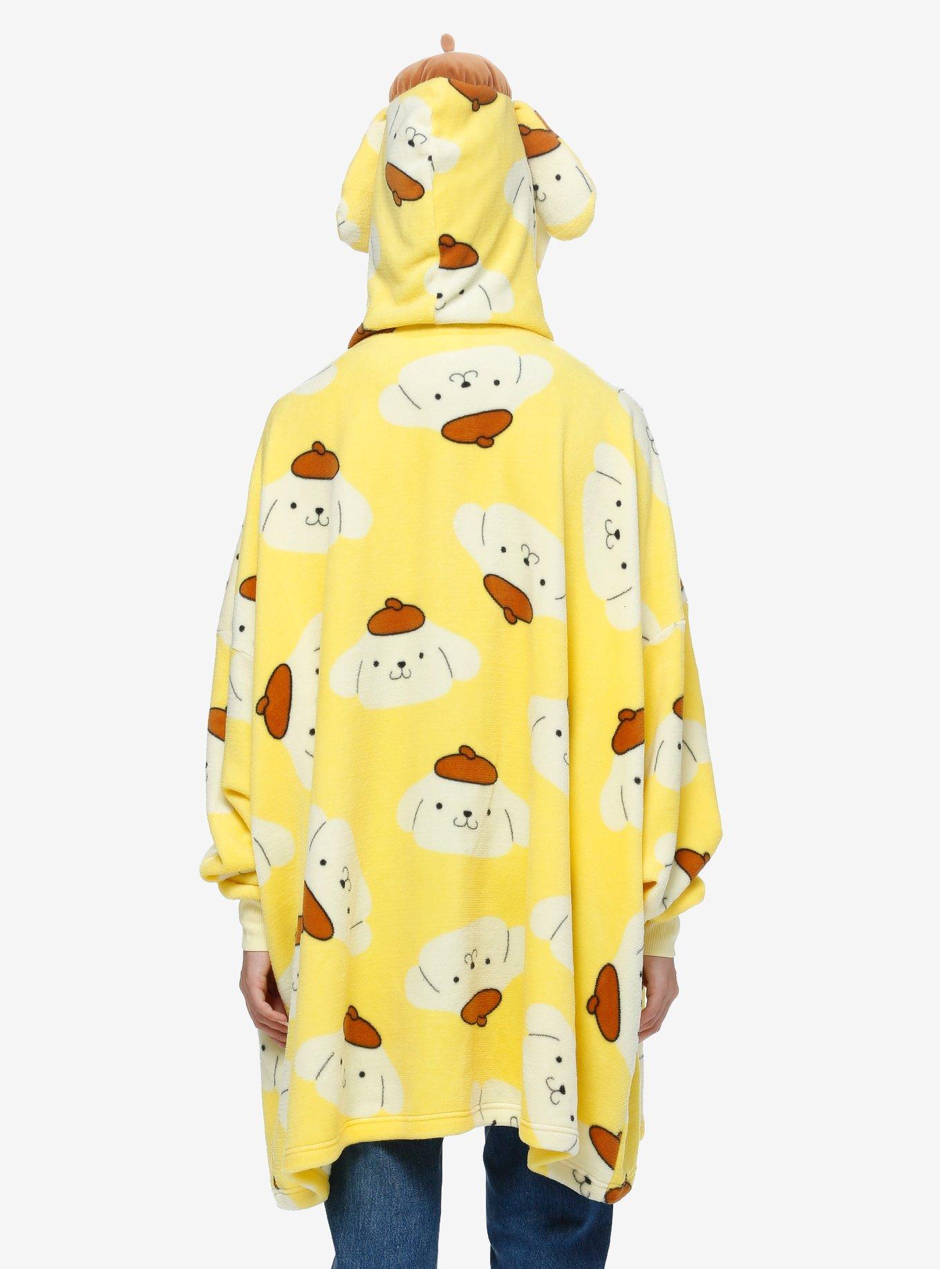 Pompompurin Fuzzy Girls Oversized Hoodie, , alternate