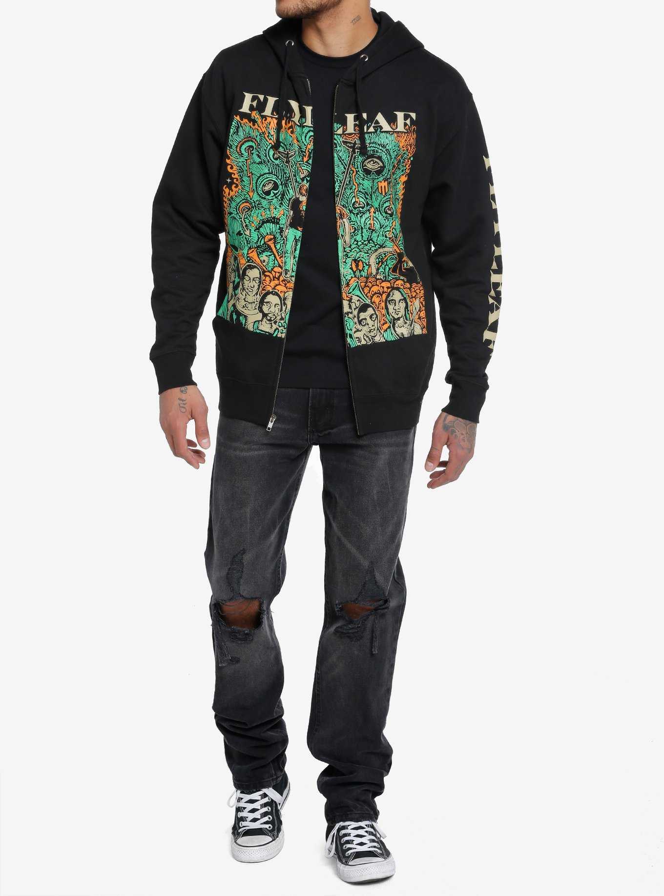 Flyleaf Peacock Feather Etching Hoodie, , hi-res