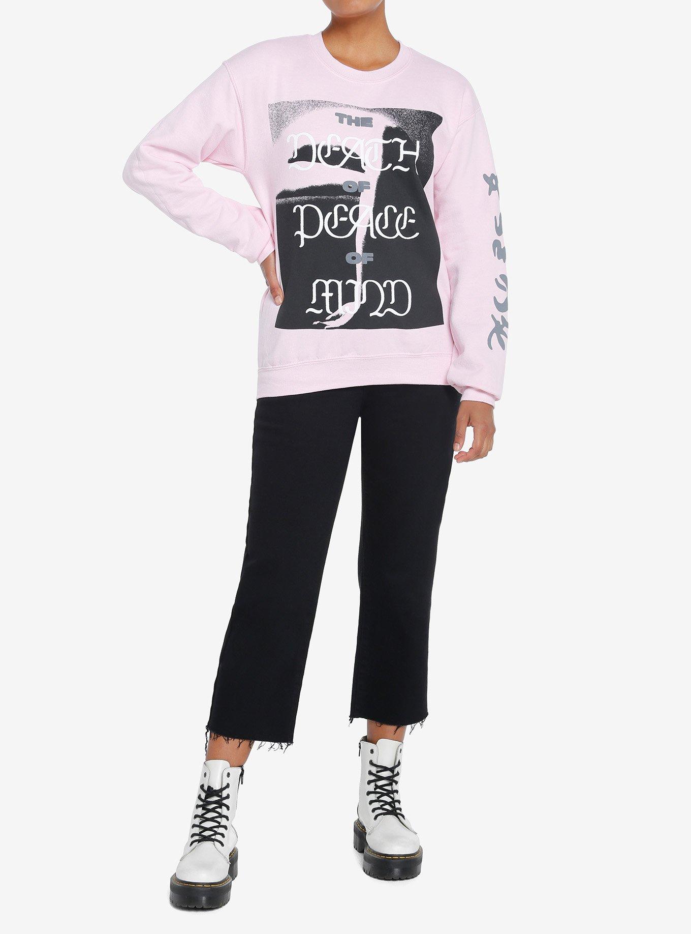 Bad Omens The Death Of Peace Of Mind Boyfriend Fit Girls Sweatshirt, LIGHT PINK, alternate