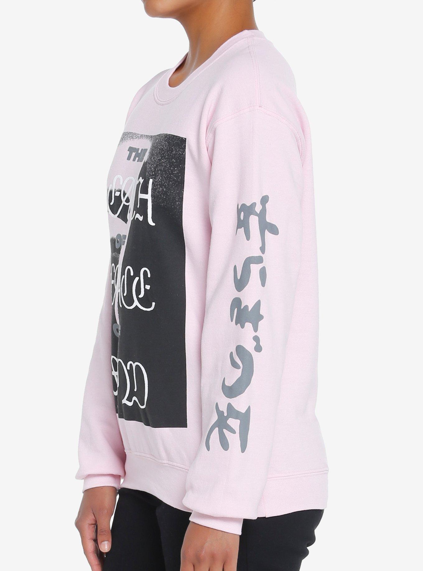 Bad Omens The Death Of Peace Of Mind Boyfriend Fit Girls Sweatshirt, LIGHT PINK, alternate
