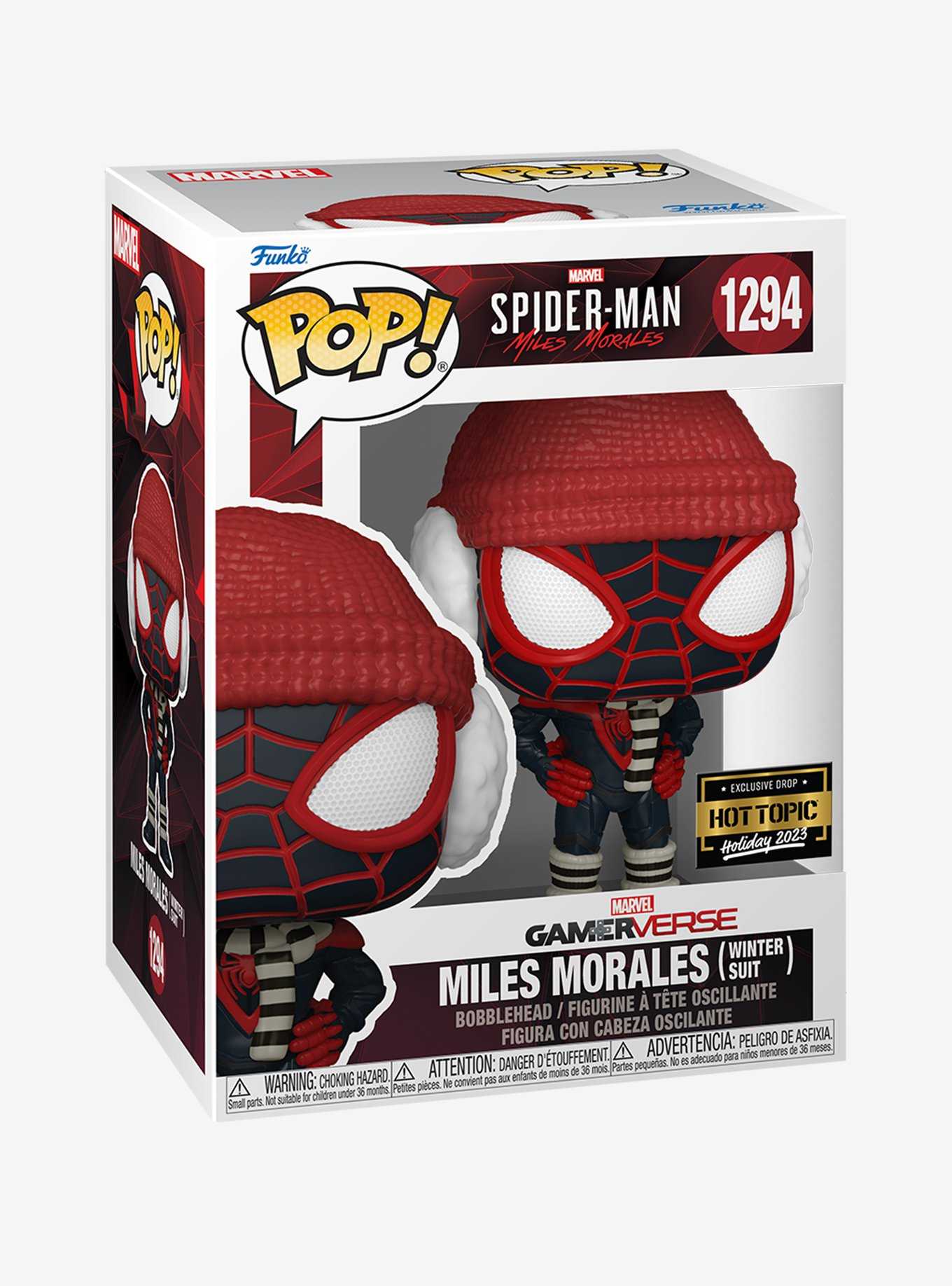 Funko Marvel Gamerverse Spider-Man Miles Morales Pop! Miles Morales (Winter Suit) Vinyl Bobble-Head Hot Topic Exclusive, , hi-res